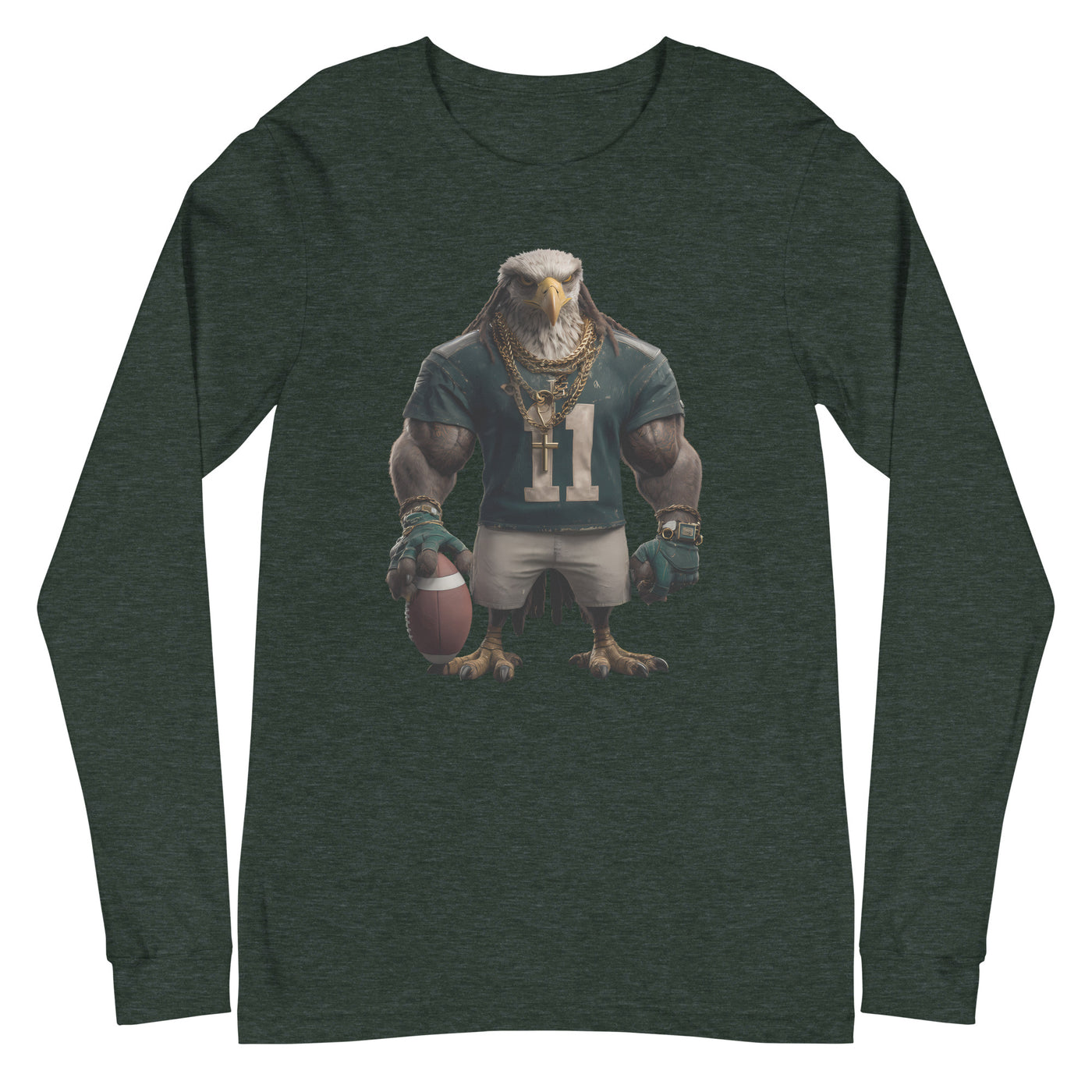 Eagle 8 M Unisex Long Sleeve Tee Heather Forest
