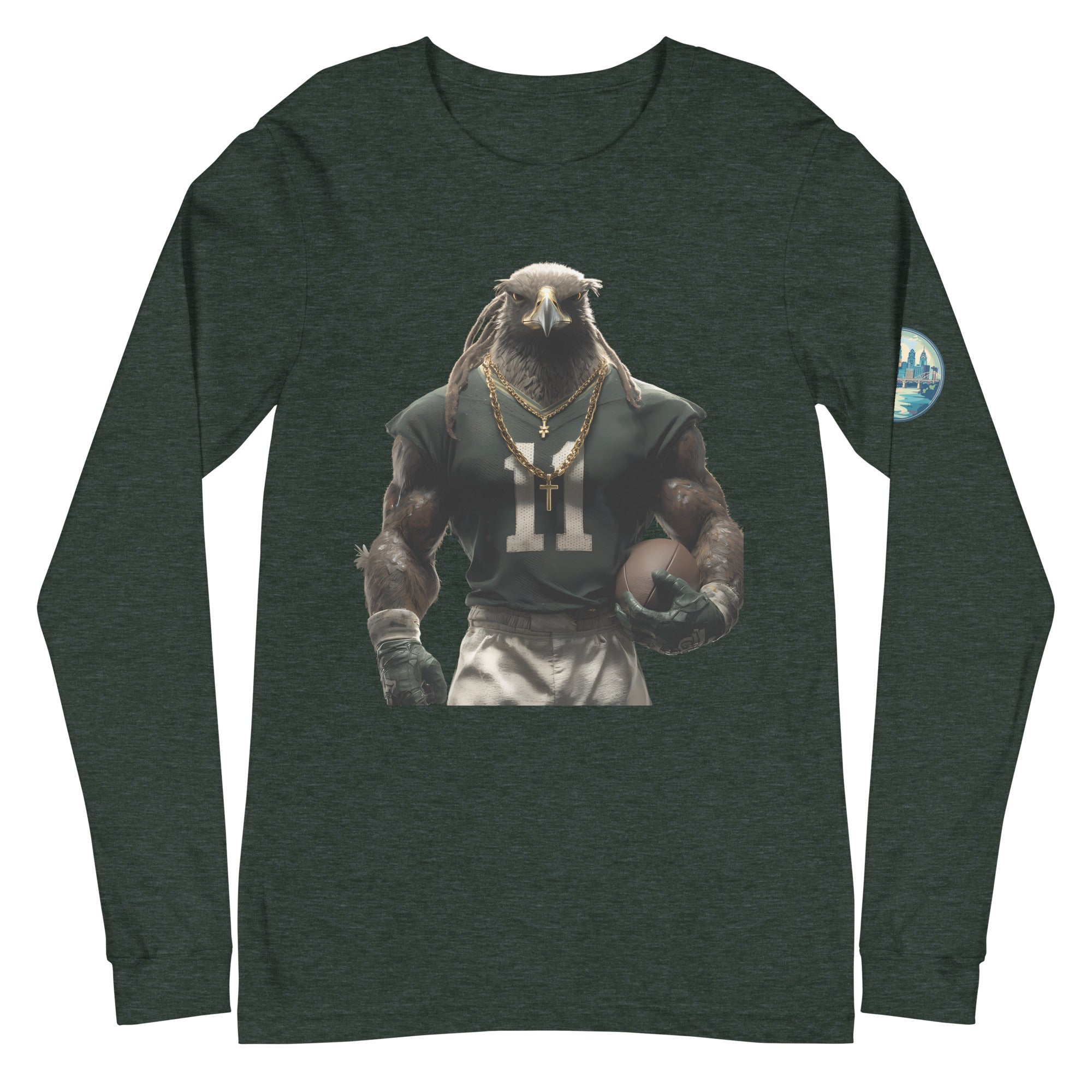 Eagle 9 M Unisex Long Sleeve Tee Heather Forest