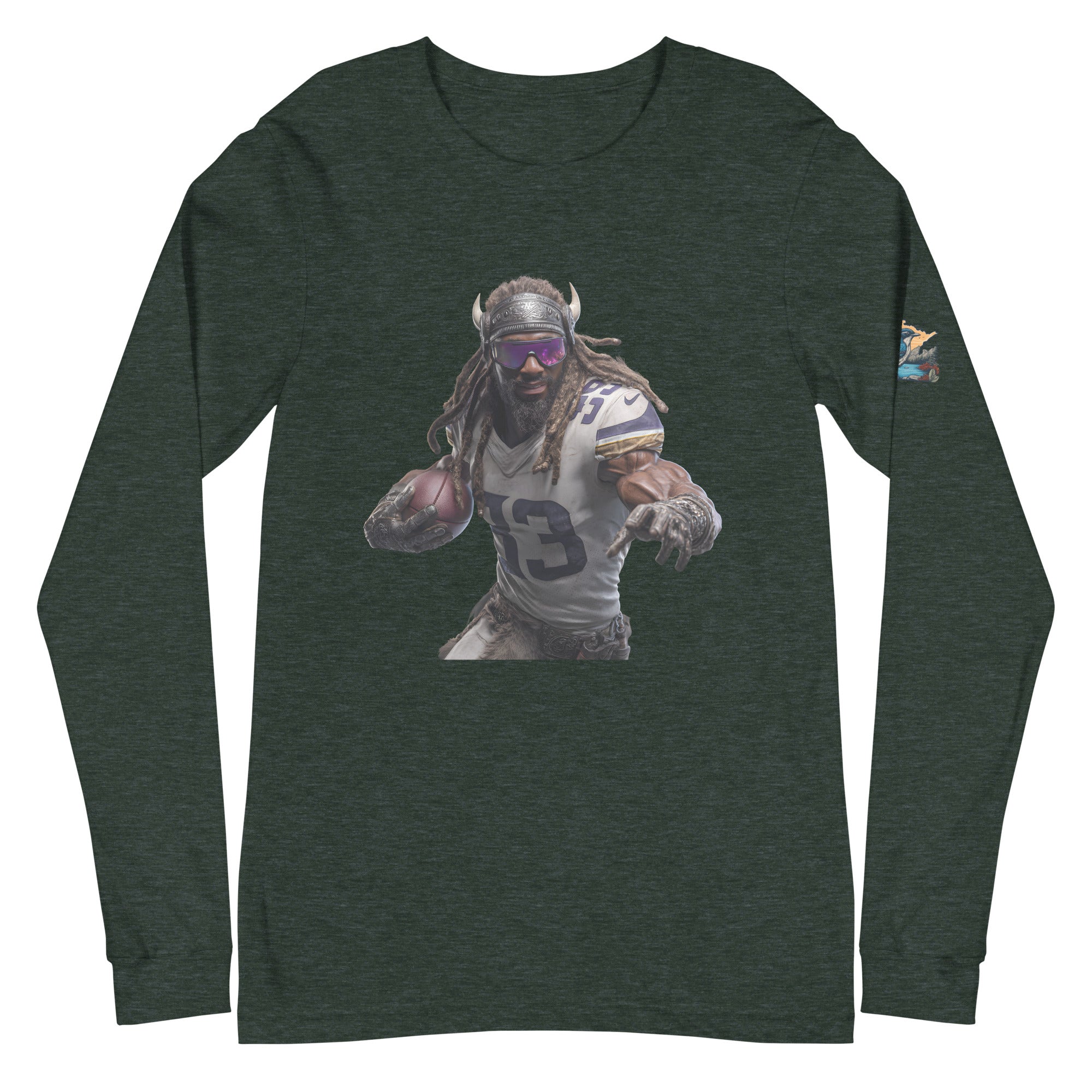 Viking 3 M Unisex Long Sleeve Tee Heather Forest