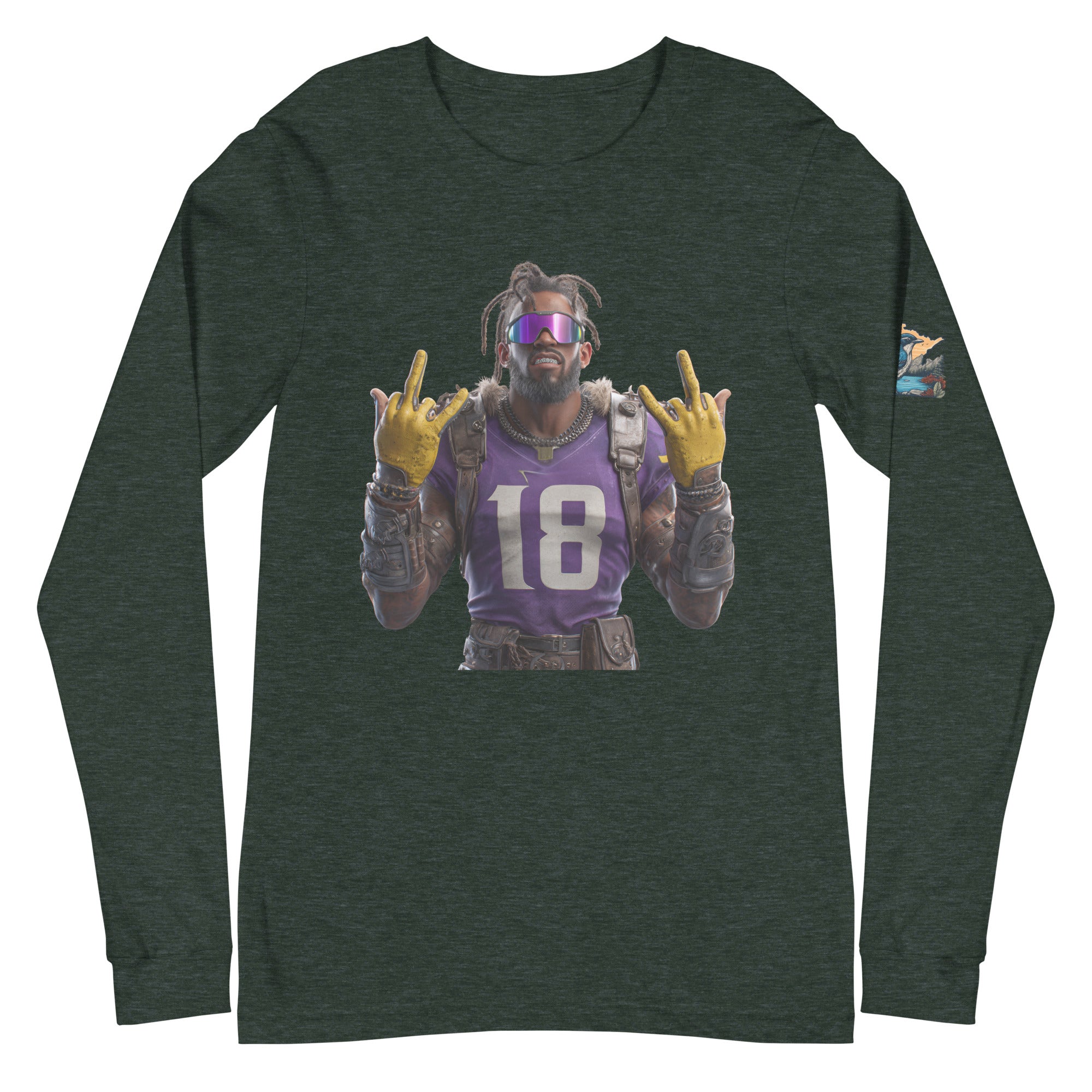 Viking 4 M Unisex Long Sleeve Tee Heather Forest