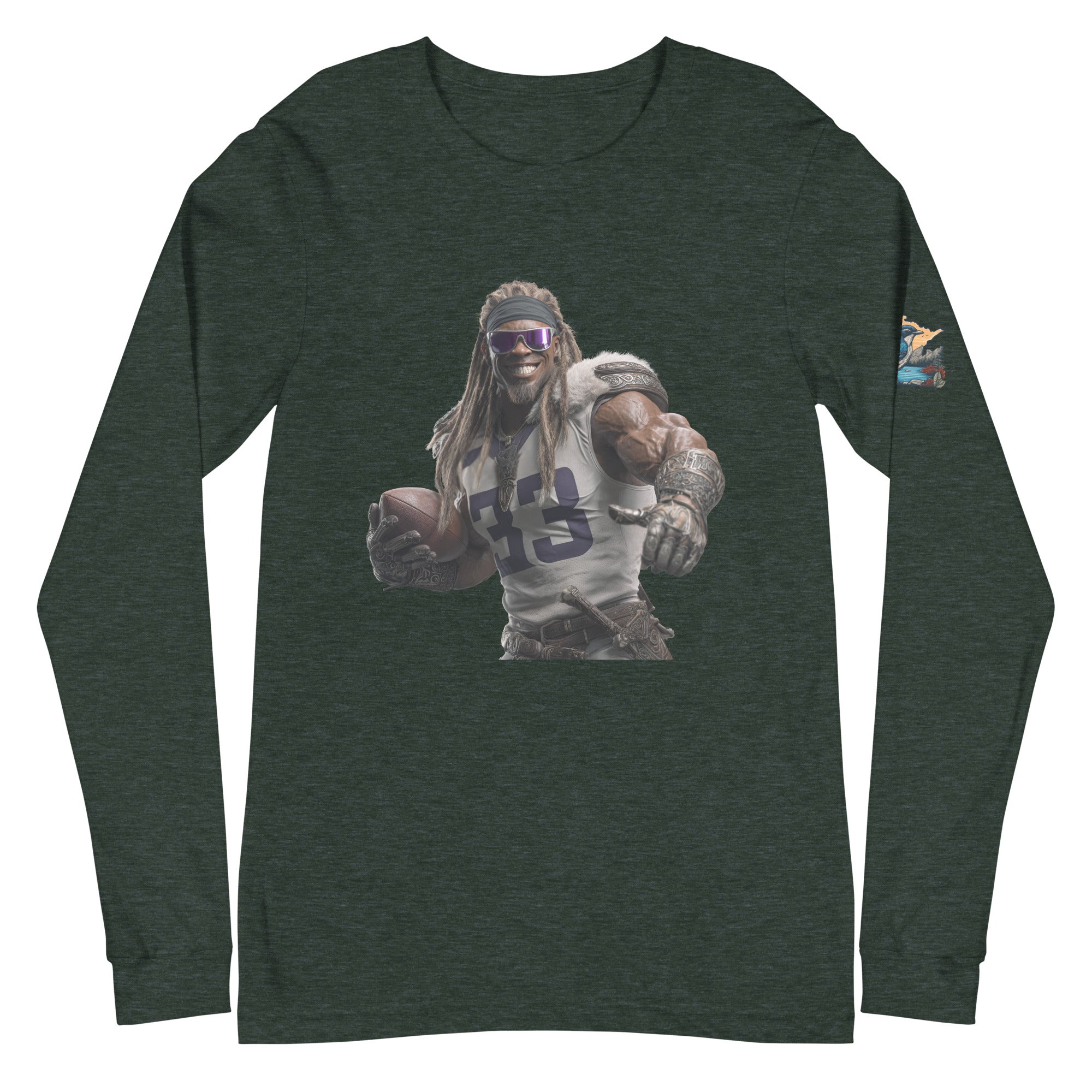 Viking 8 M Unisex Long Sleeve Tee Heather Forest