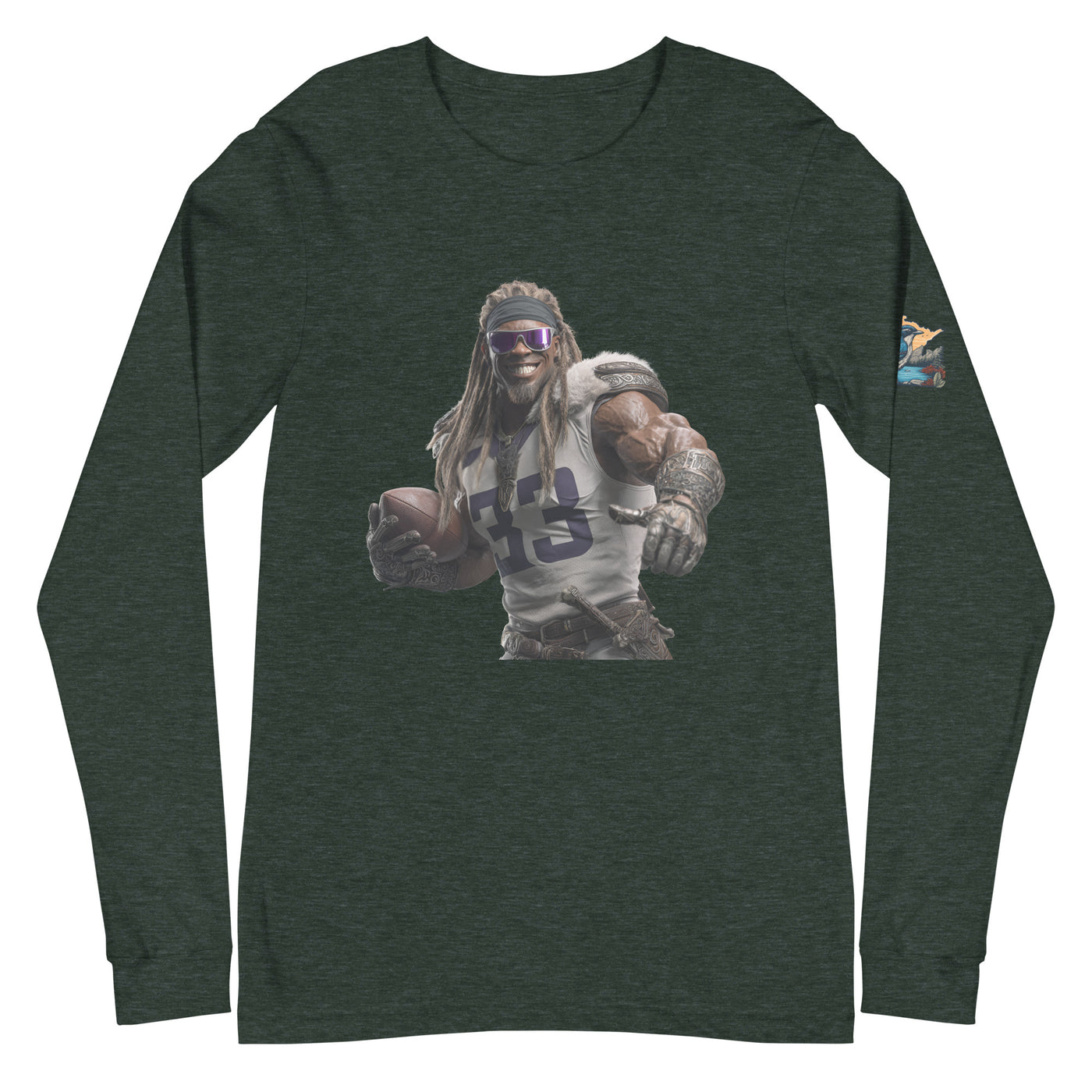 Viking 8 M Unisex Long Sleeve Tee Heather Forest