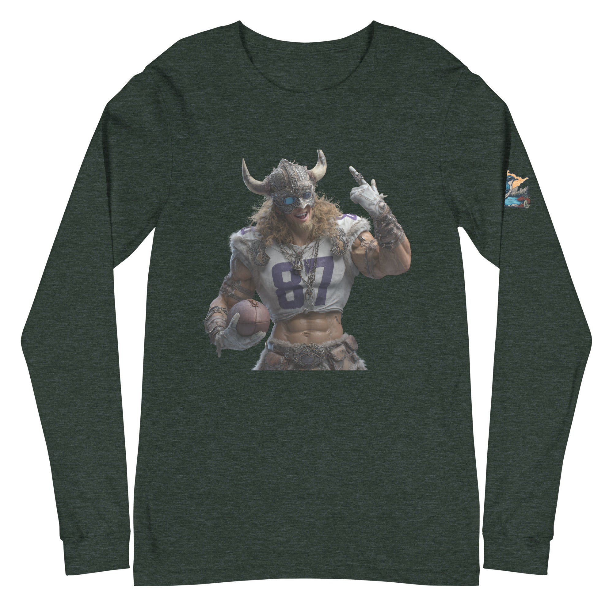 Viking 10 M Unisex Long Sleeve Tee Heather Forest