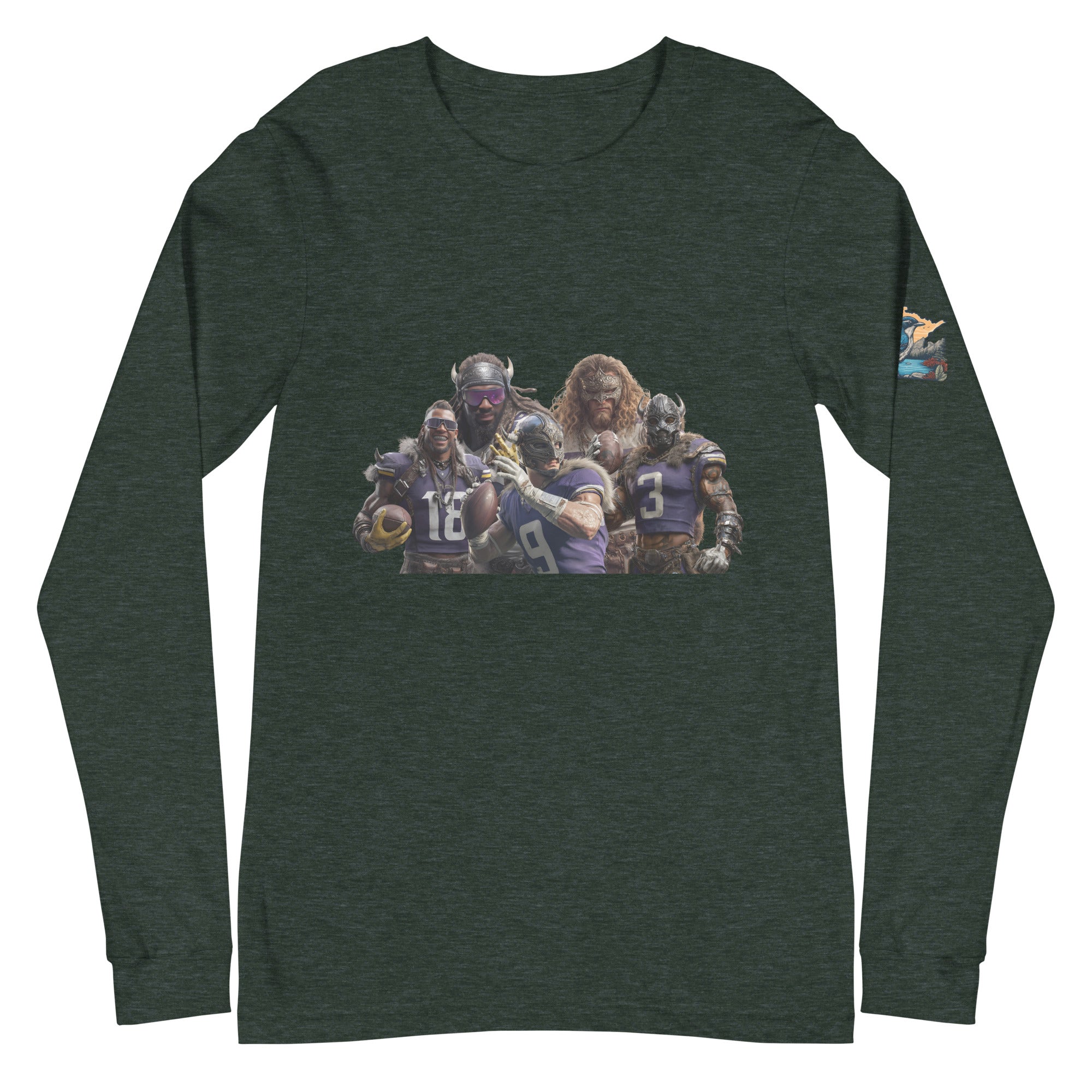 Viking 11 m Unisex Long Sleeve Tee Heather Forest