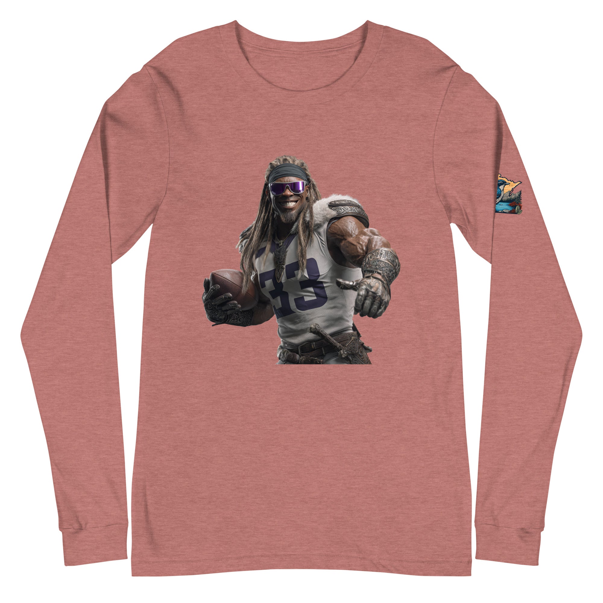 Viking 8 M Unisex Long Sleeve Tee Heather Mauve