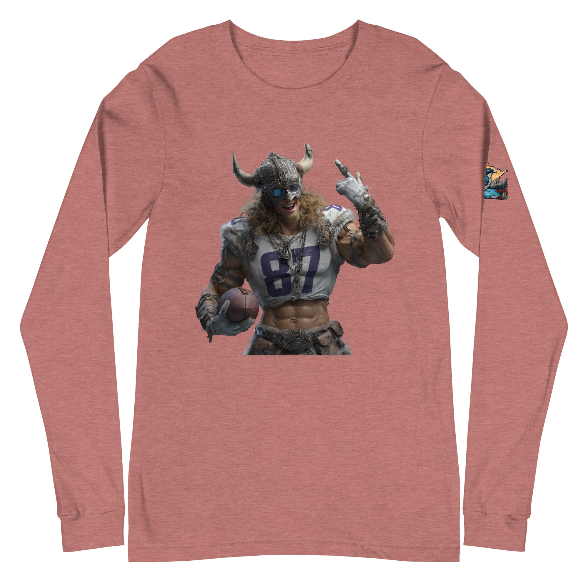 Viking 10 M Unisex Long Sleeve Tee Heather Mauve