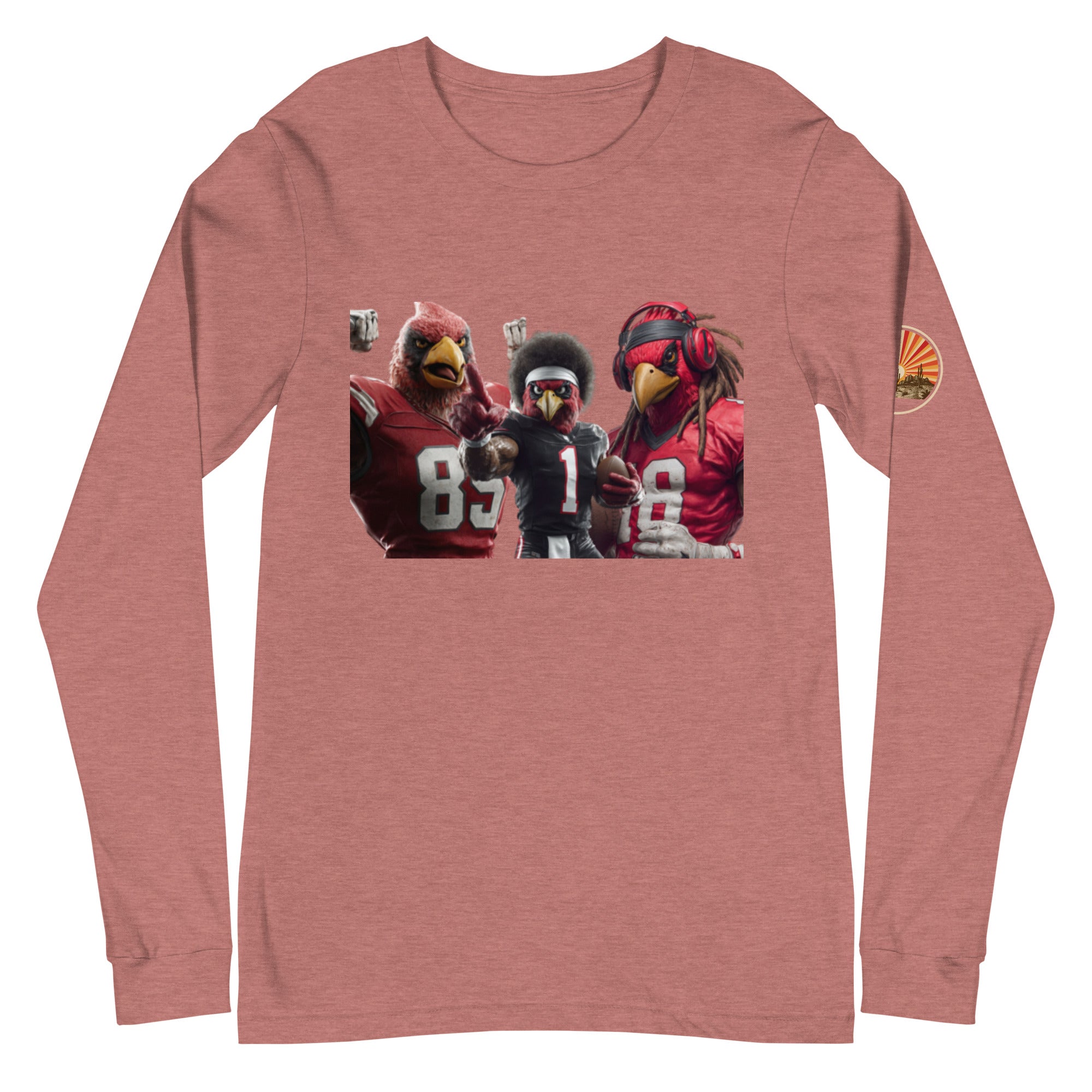 Cardinal 13 M Unisex Long Sleeve Tee Heather Mauve