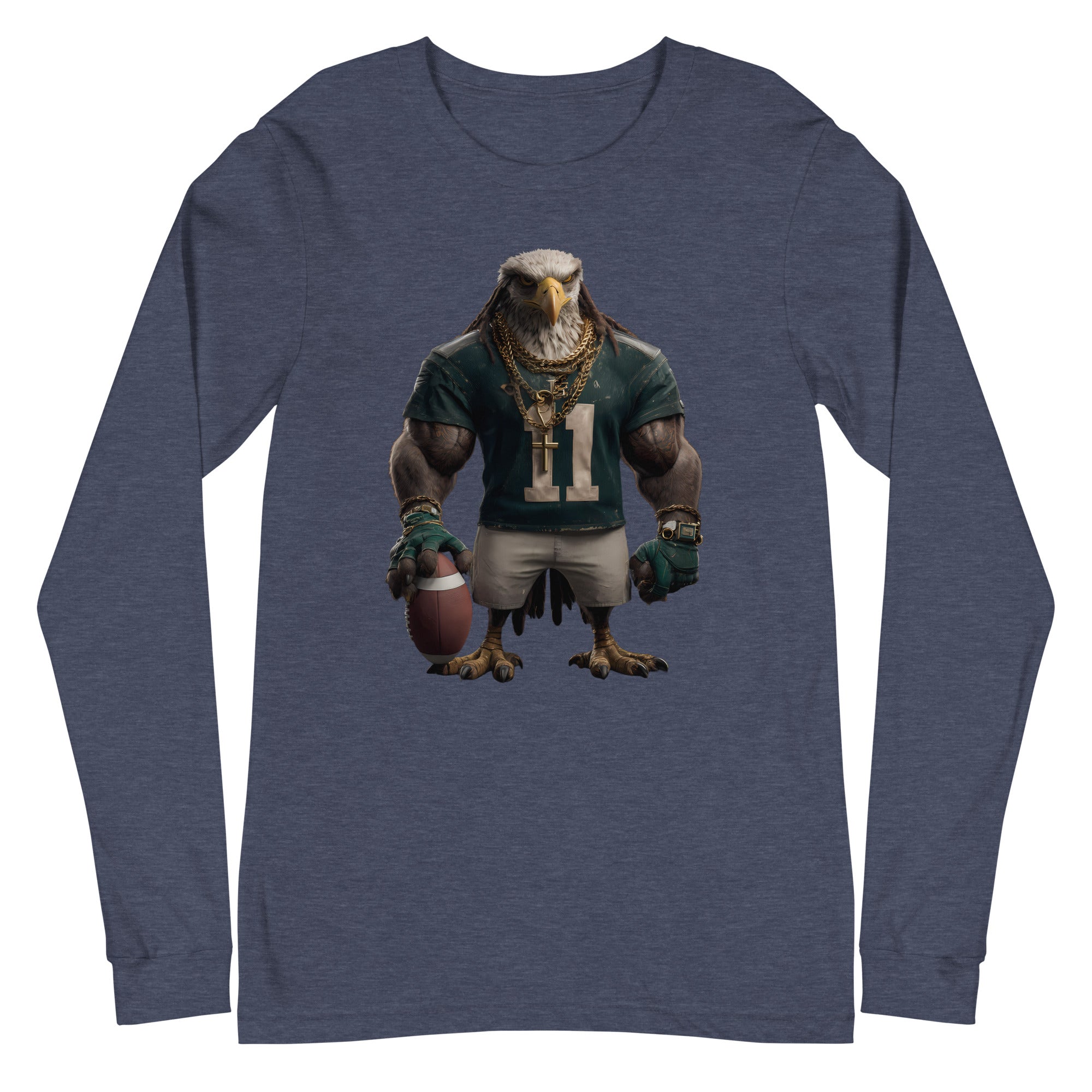 Eagle 8 M Unisex Long Sleeve Tee Heather Navy