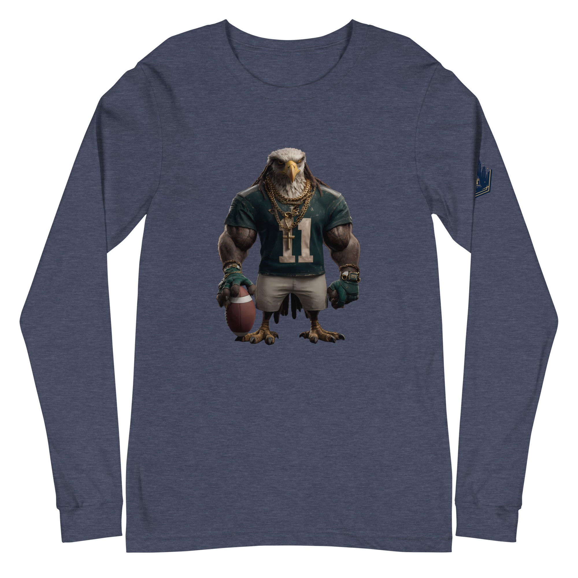 Eagle 8 W Unisex Long Sleeve Tee Heather Navy