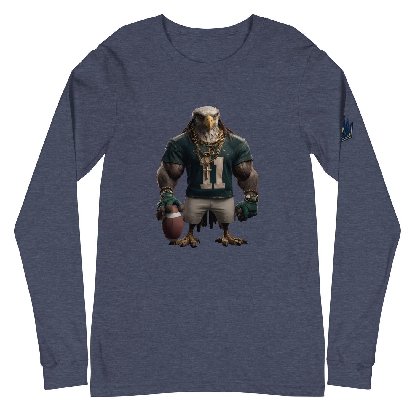 Eagle 8 W Unisex Long Sleeve Tee Heather Navy
