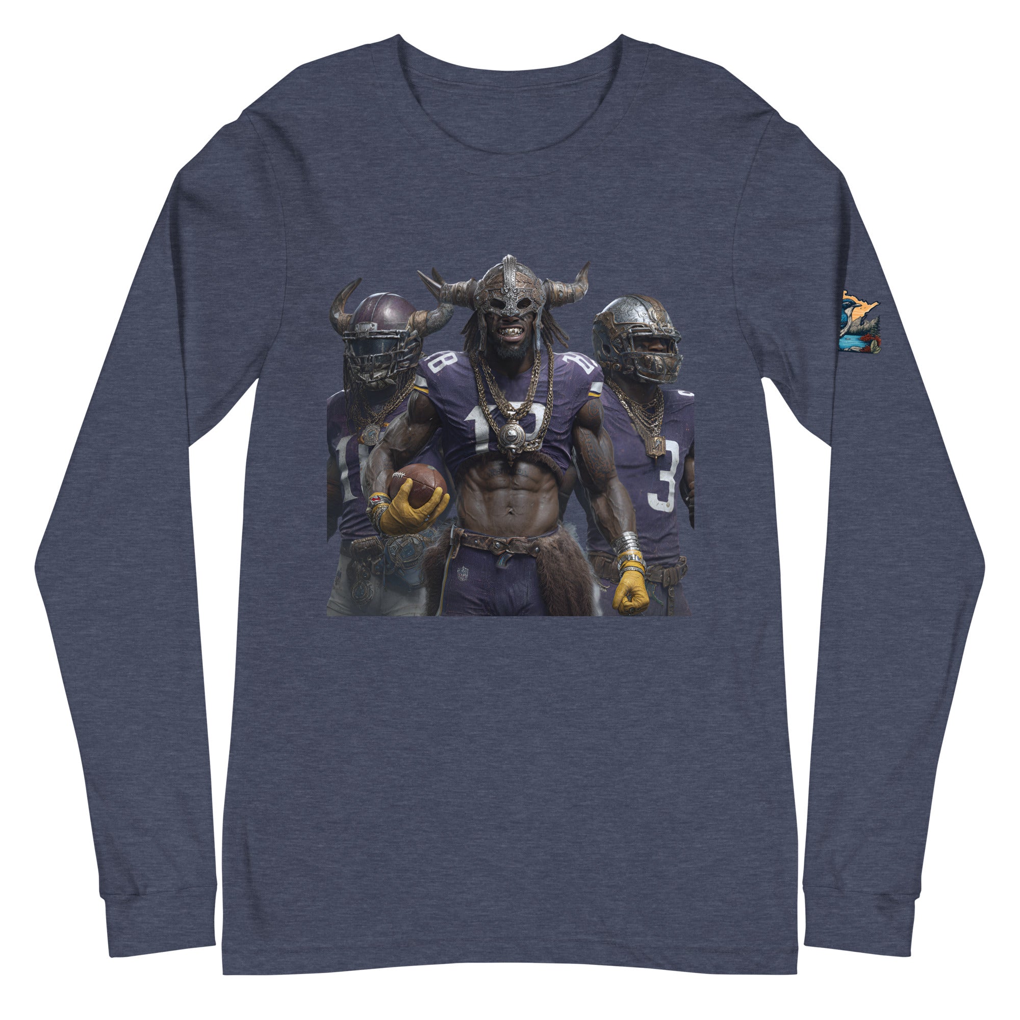 Viking 5 M Unisex Long Sleeve Tee Heather Navy