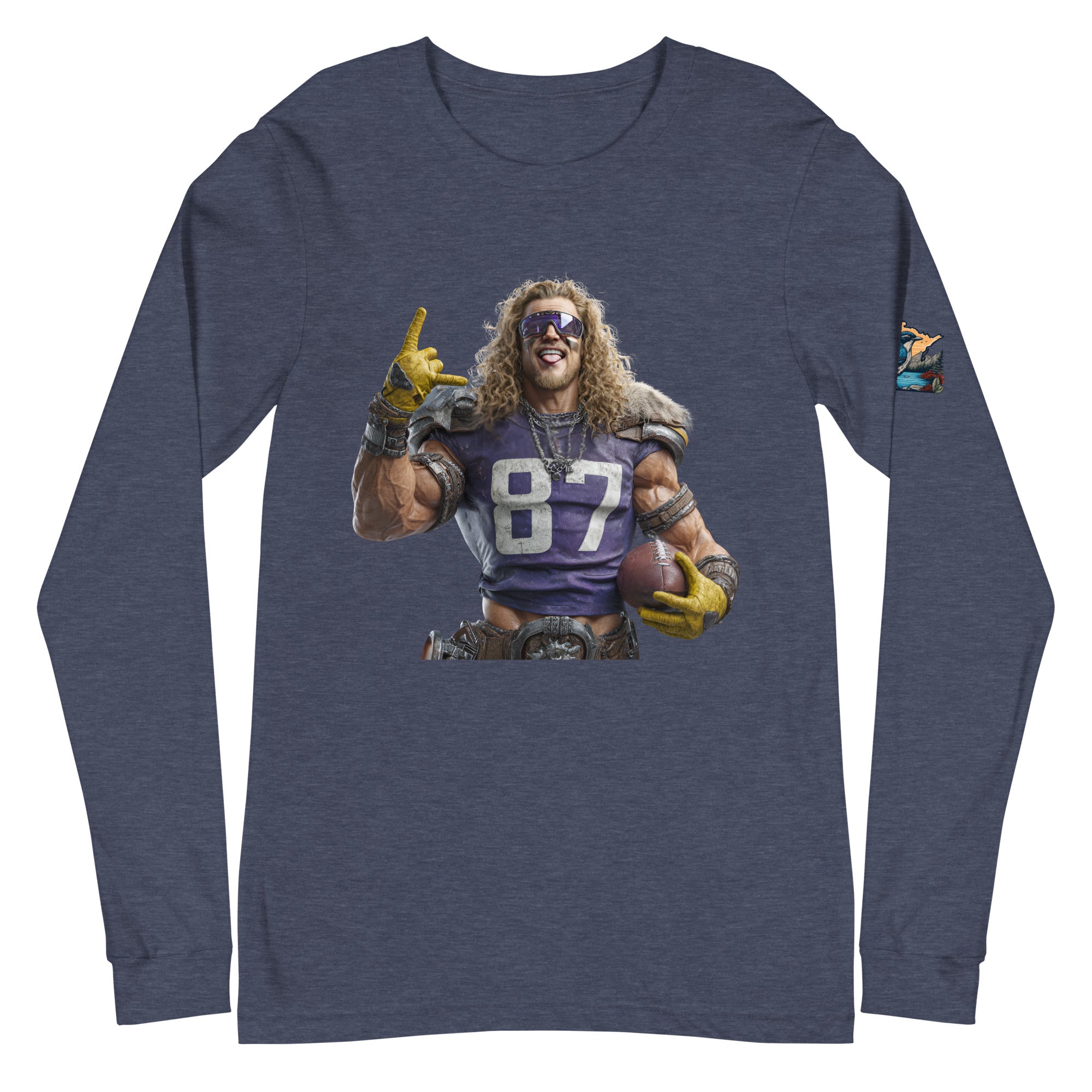 Viking 6 M Unisex Long Sleeve Tee Heather Navy