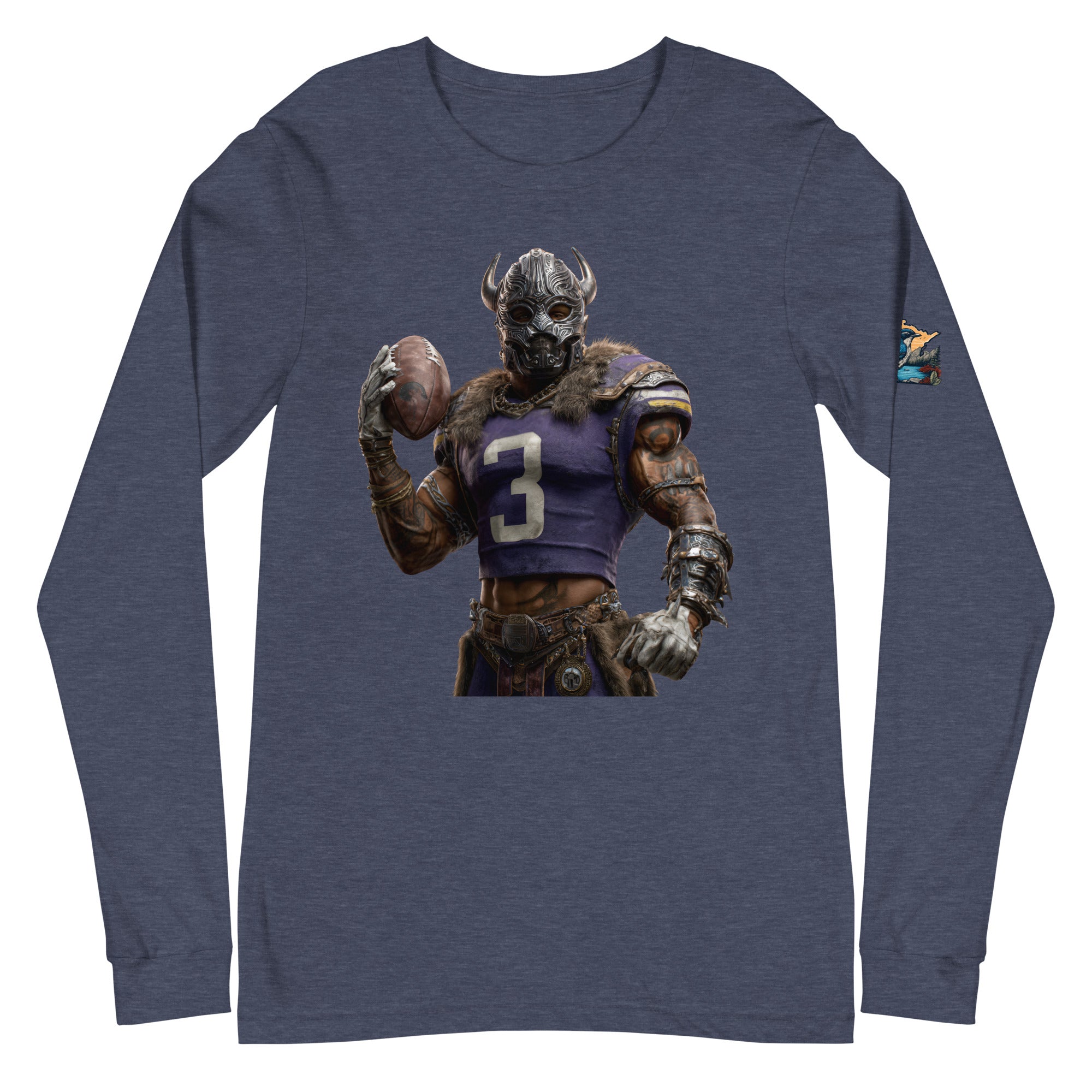 Viking 7 M Unisex Long Sleeve Tee Heather Navy