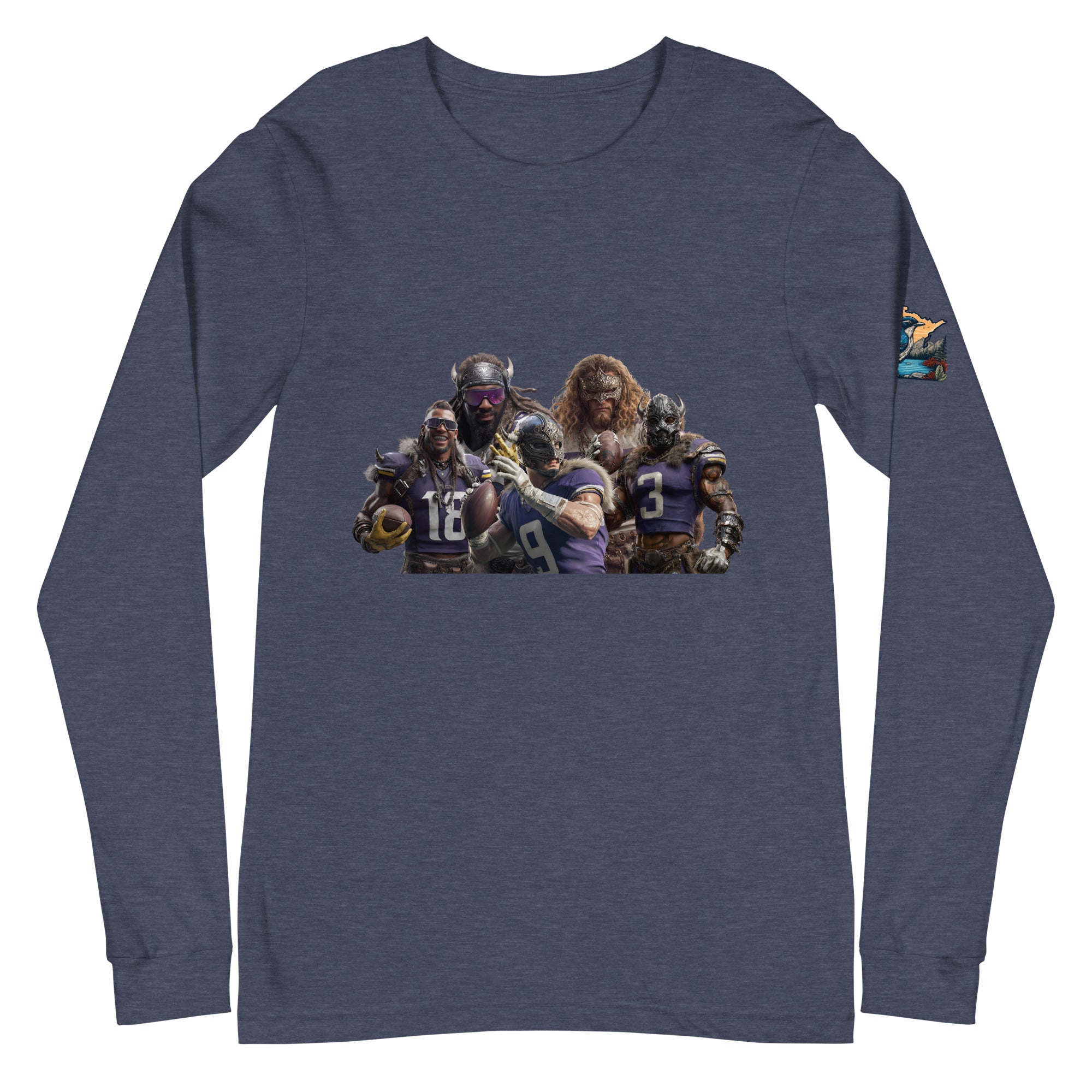 Viking 11 m Unisex Long Sleeve Tee Heather Navy