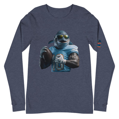 Dolphin 10 M Unisex Long Sleeve Tee Heather Navy