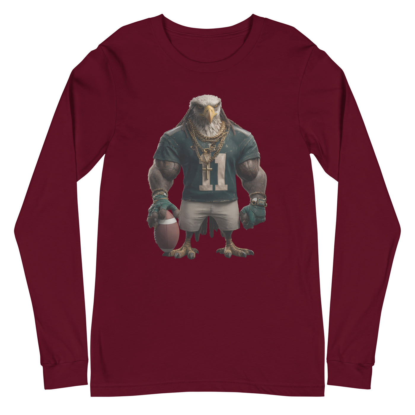 Eagle 8 M Unisex Long Sleeve Tee Maroon