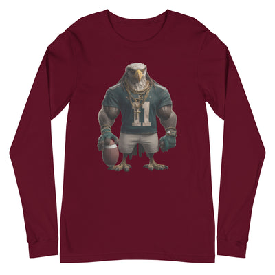 Eagle 8 M Unisex Long Sleeve Tee Maroon
