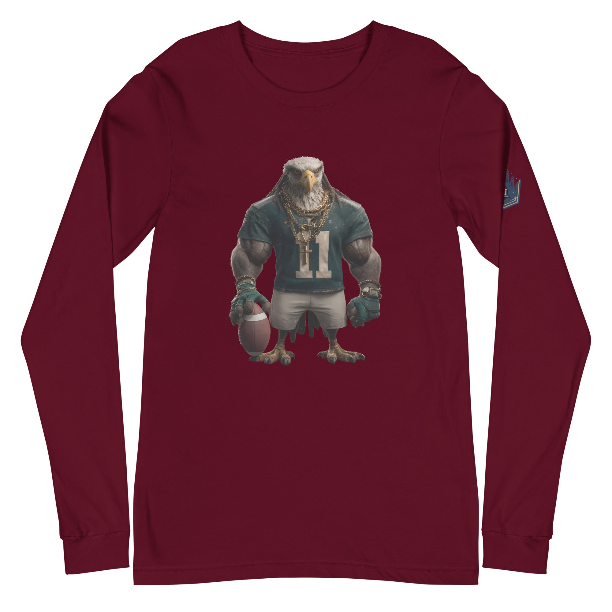 Eagle 8 W Unisex Long Sleeve Tee Maroon