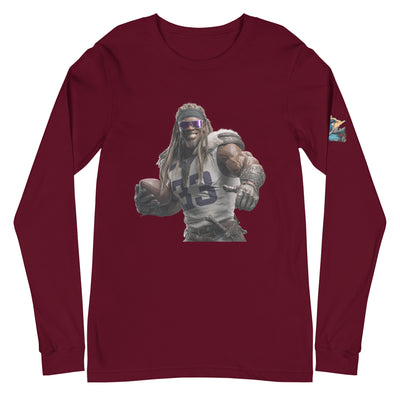 Viking 8 M Unisex Long Sleeve Tee Maroon