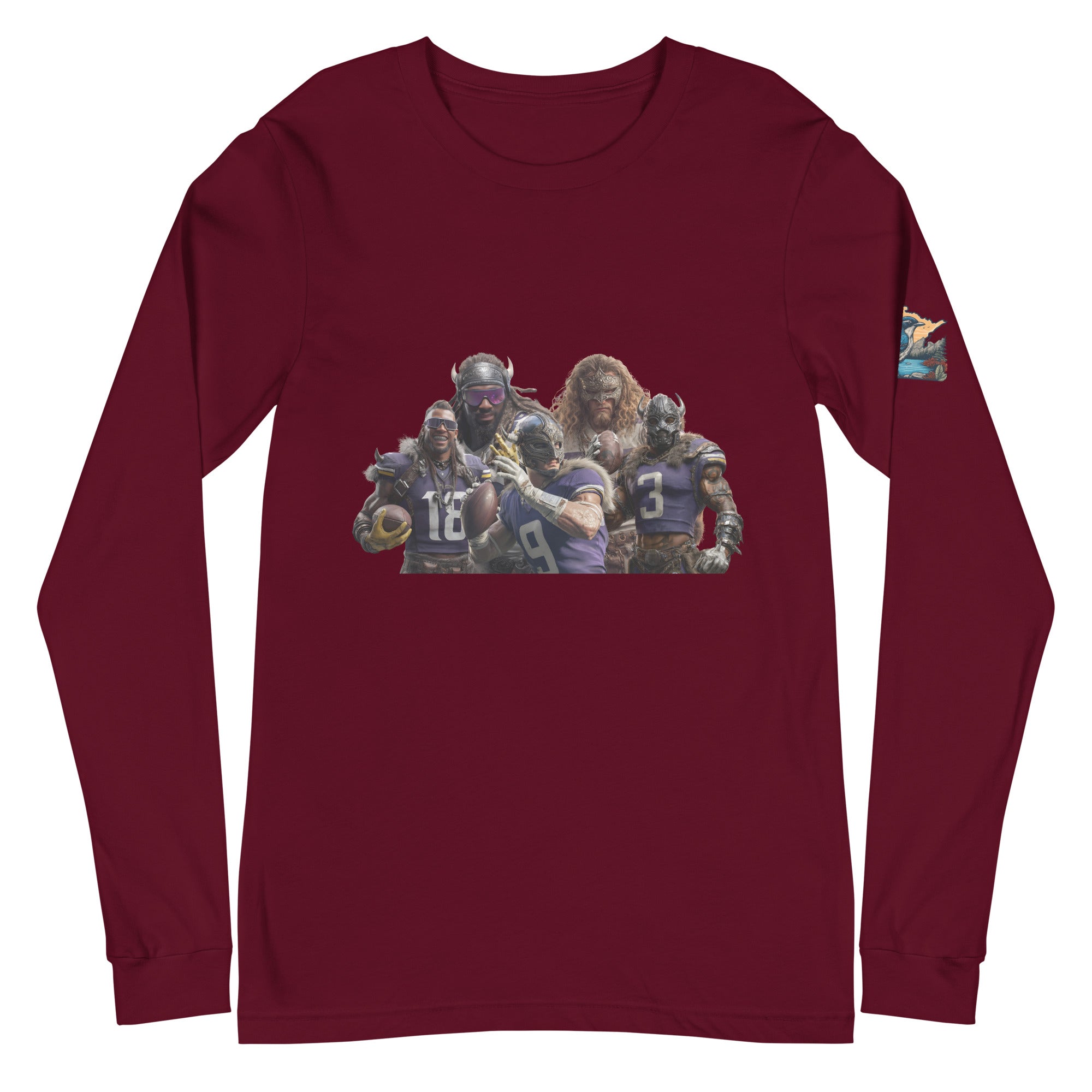 Viking 11 m Unisex Long Sleeve Tee Maroon