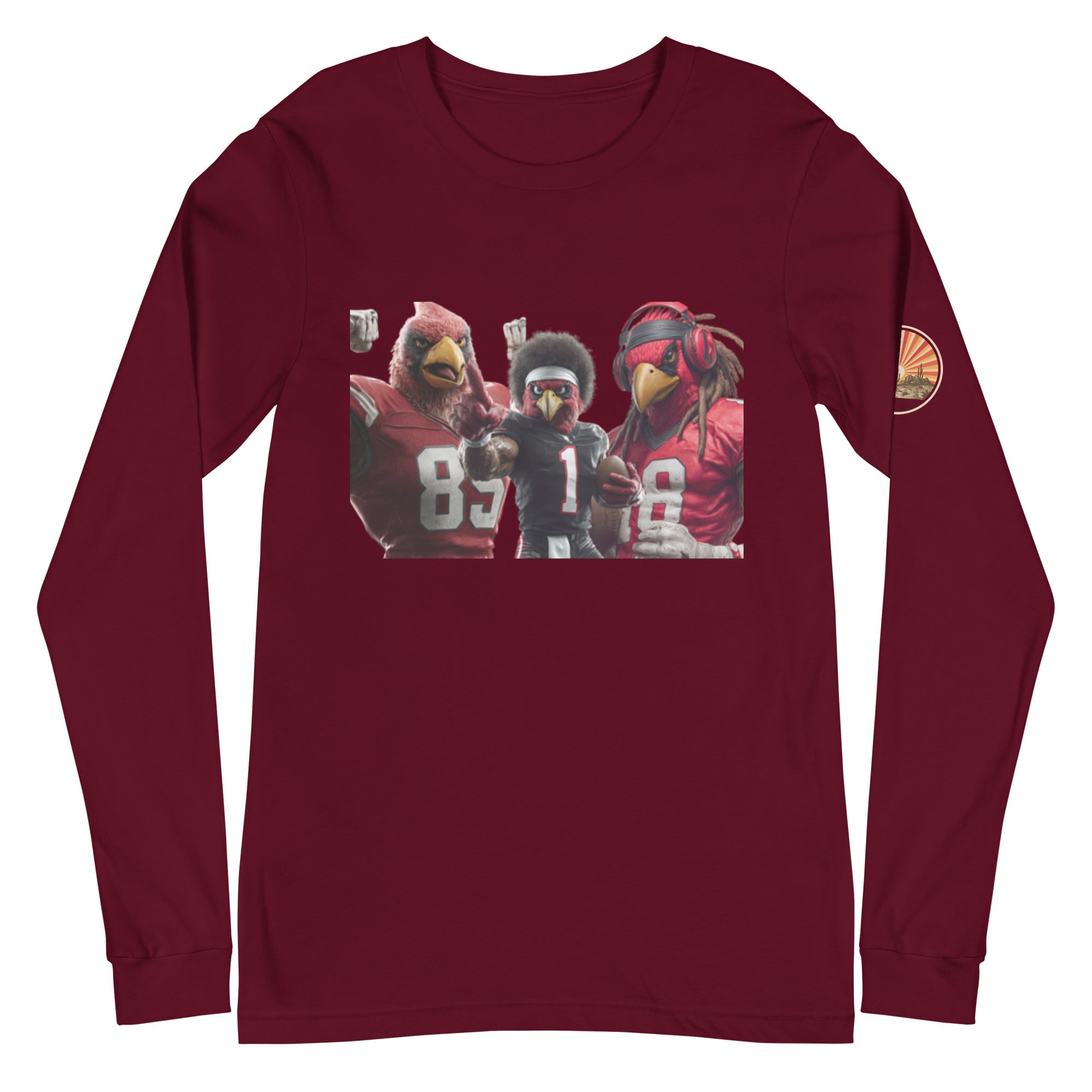 Cardinal 13 M Unisex Long Sleeve Tee Maroon