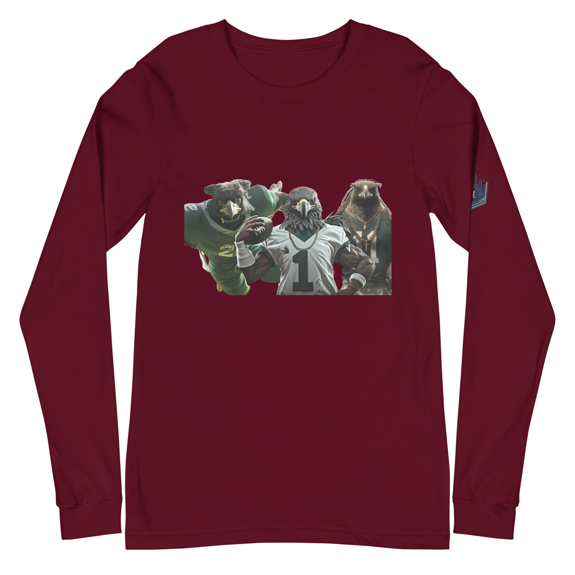 Eagle 13 M Unisex Long Sleeve Tee Maroon