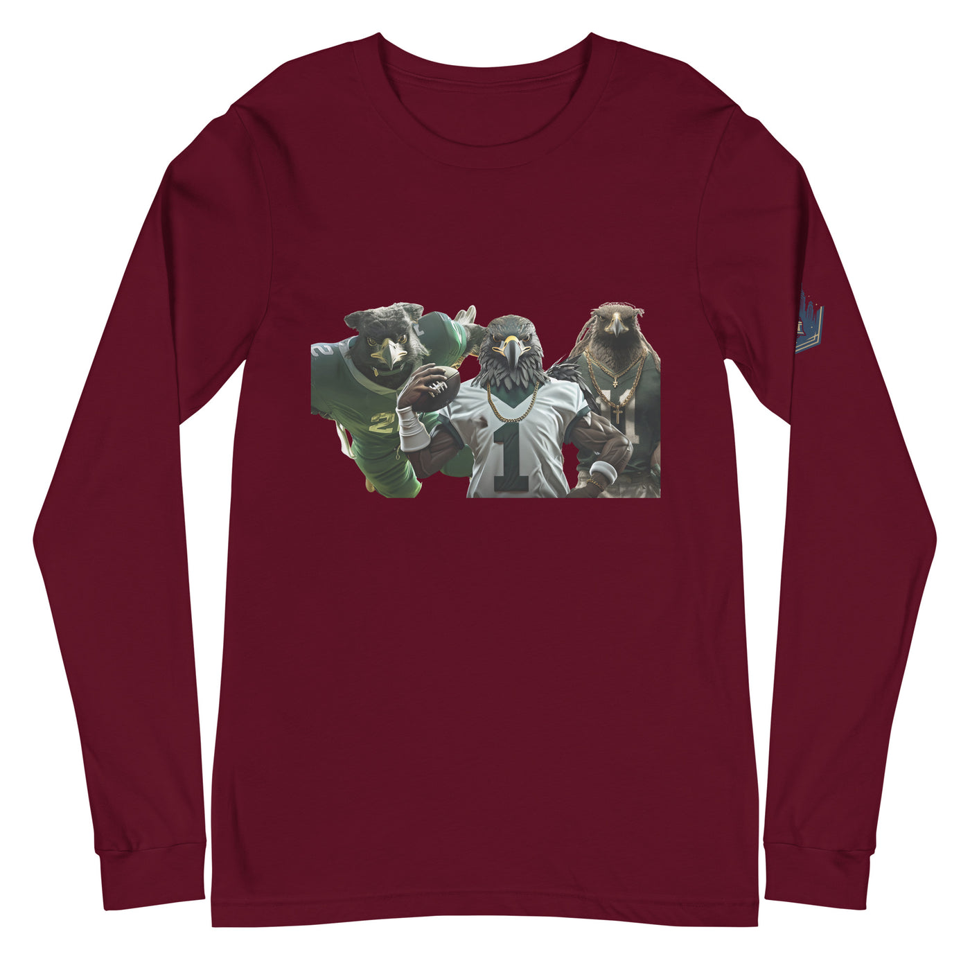 Eagle 13 M Unisex Long Sleeve Tee Maroon