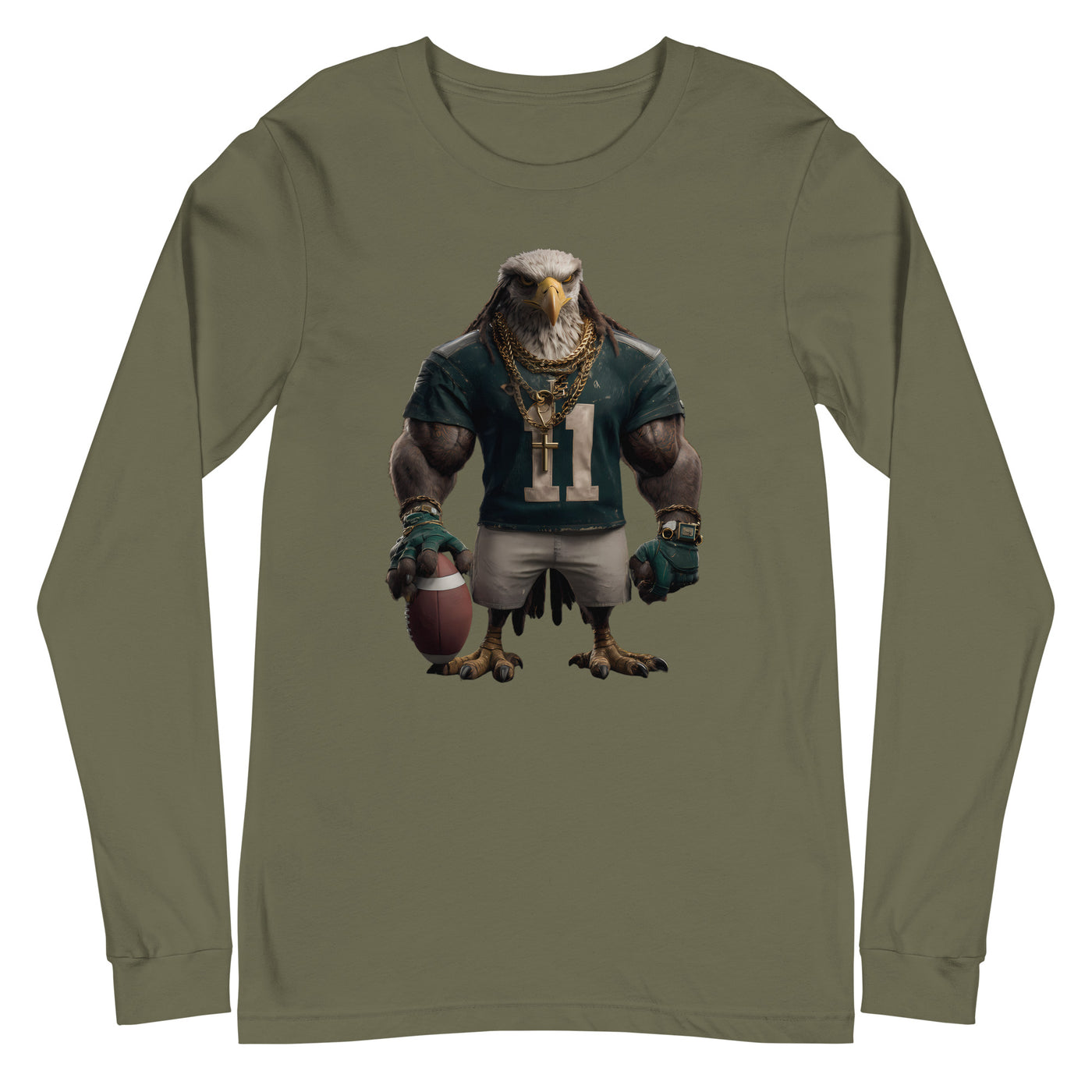 Eagle 8 M Unisex Long Sleeve Tee Military Green