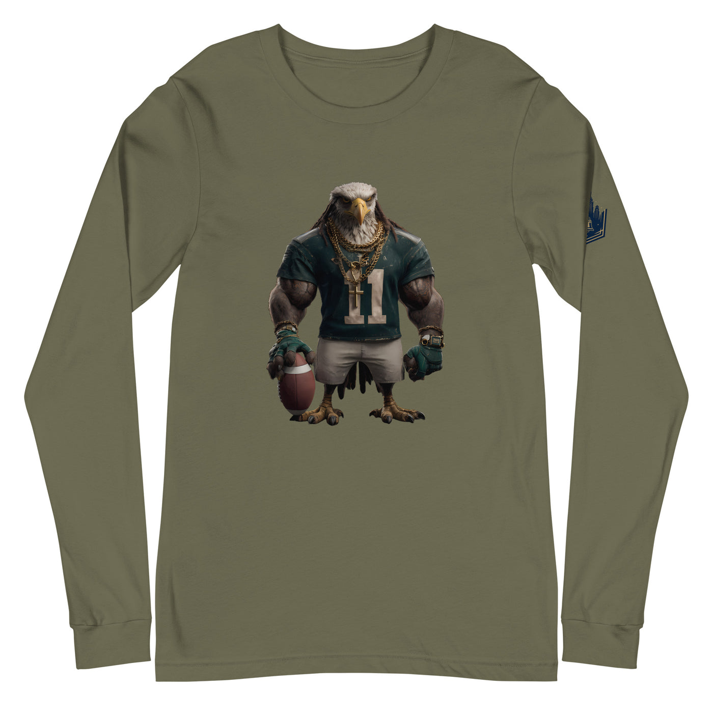 Eagle 8 W Unisex Long Sleeve Tee Military Green