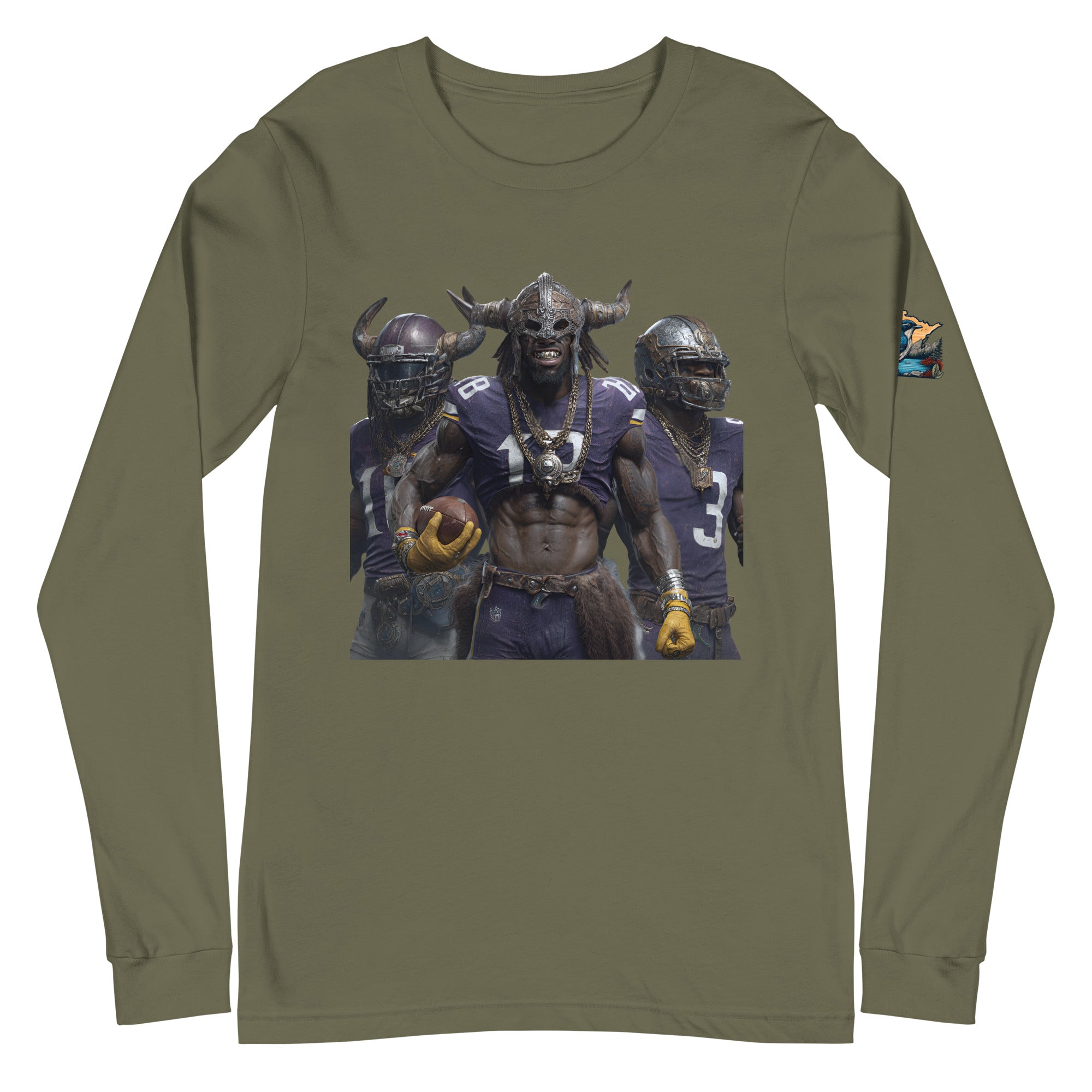 Viking 5 M Unisex Long Sleeve Tee Military Green