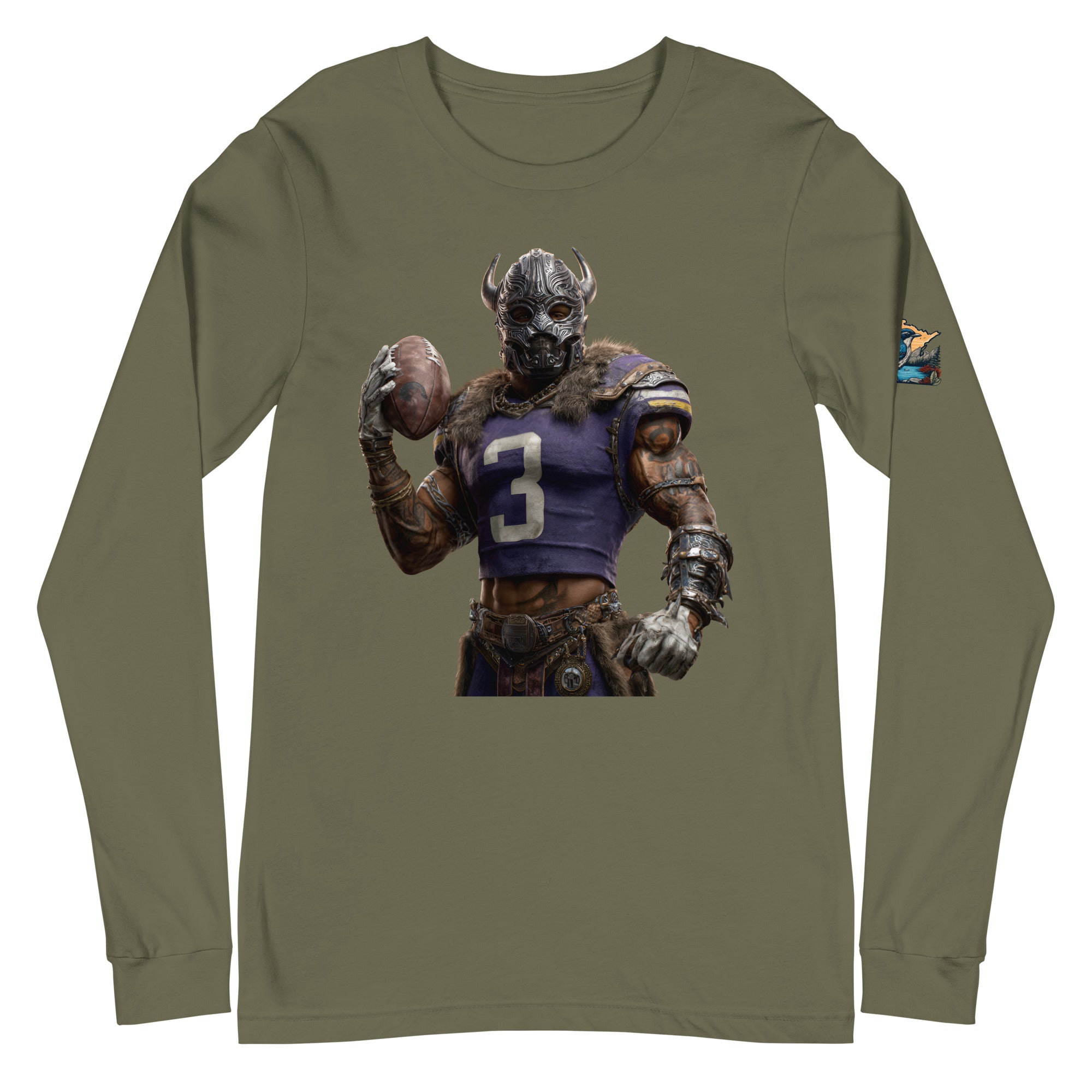 Viking 7 M Unisex Long Sleeve Tee Military Green