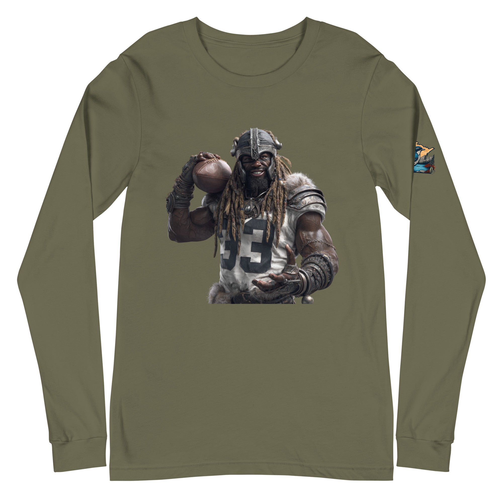 Viking 9 M Unisex Long Sleeve Tee Military Green
