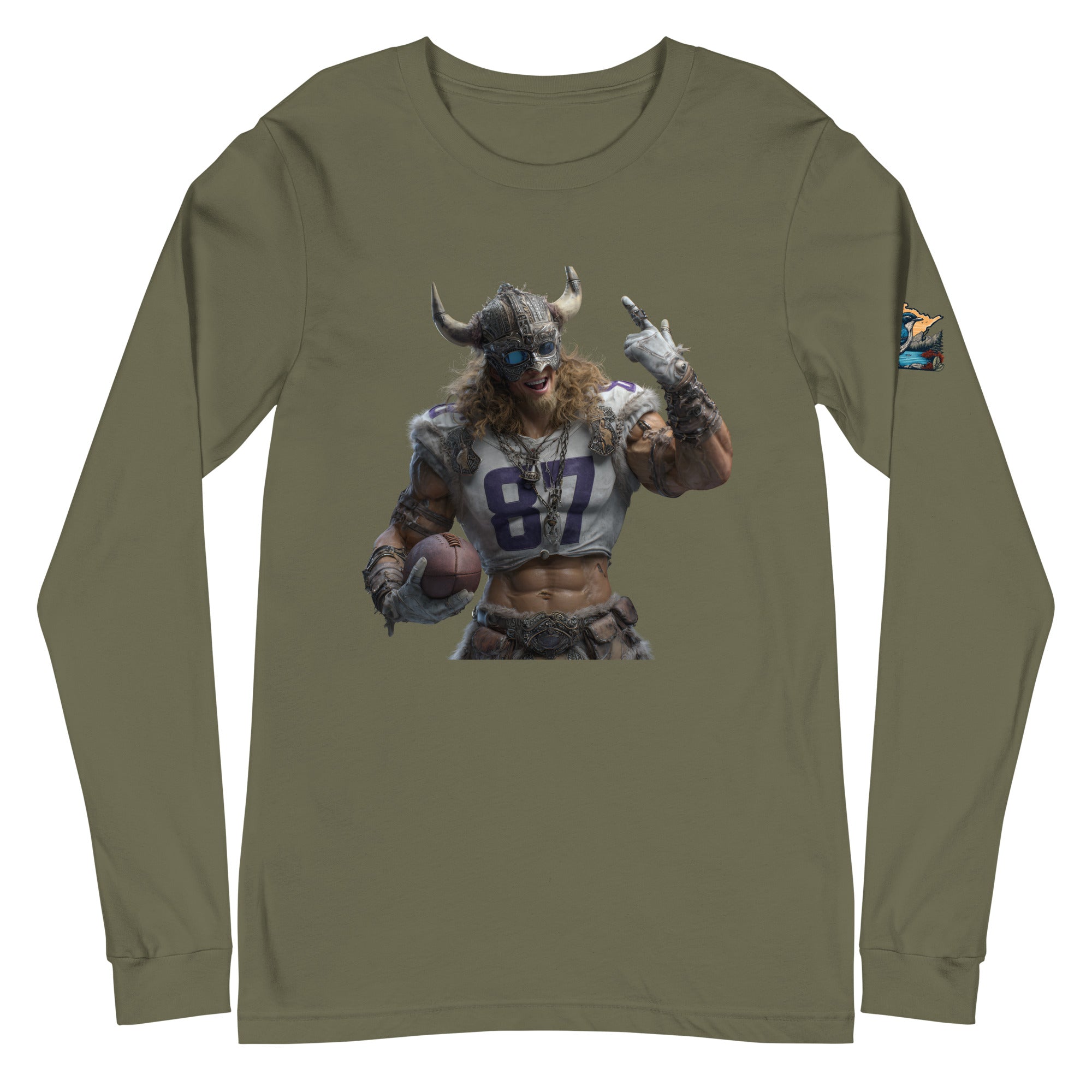 Viking 10 M Unisex Long Sleeve Tee Military Green