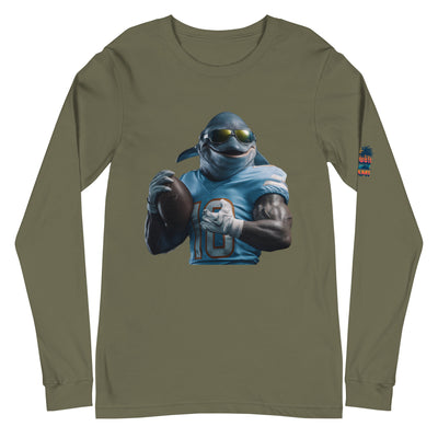 Dolphin 10 M Unisex Long Sleeve Tee Military Green