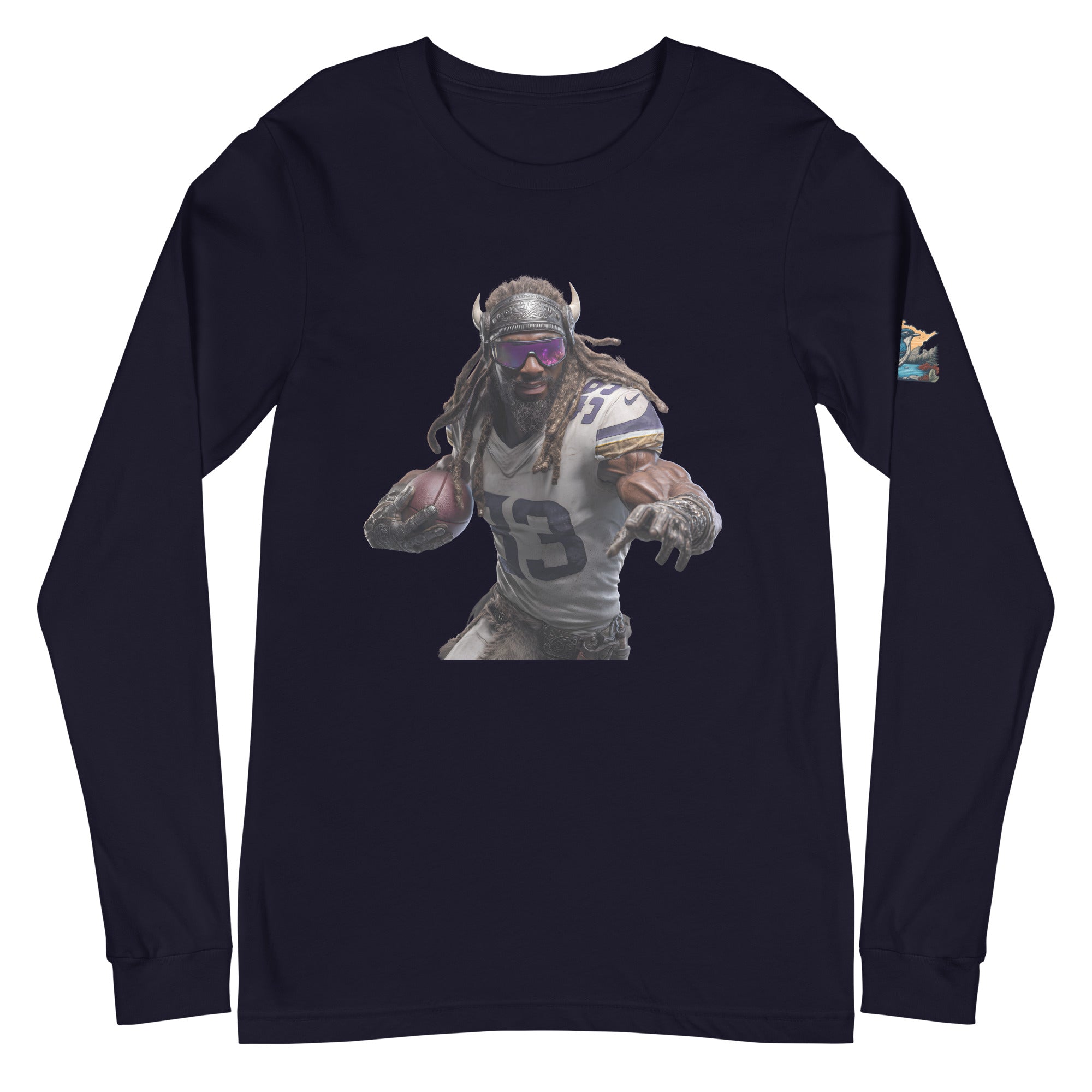 Viking 3 M Unisex Long Sleeve Tee Navy