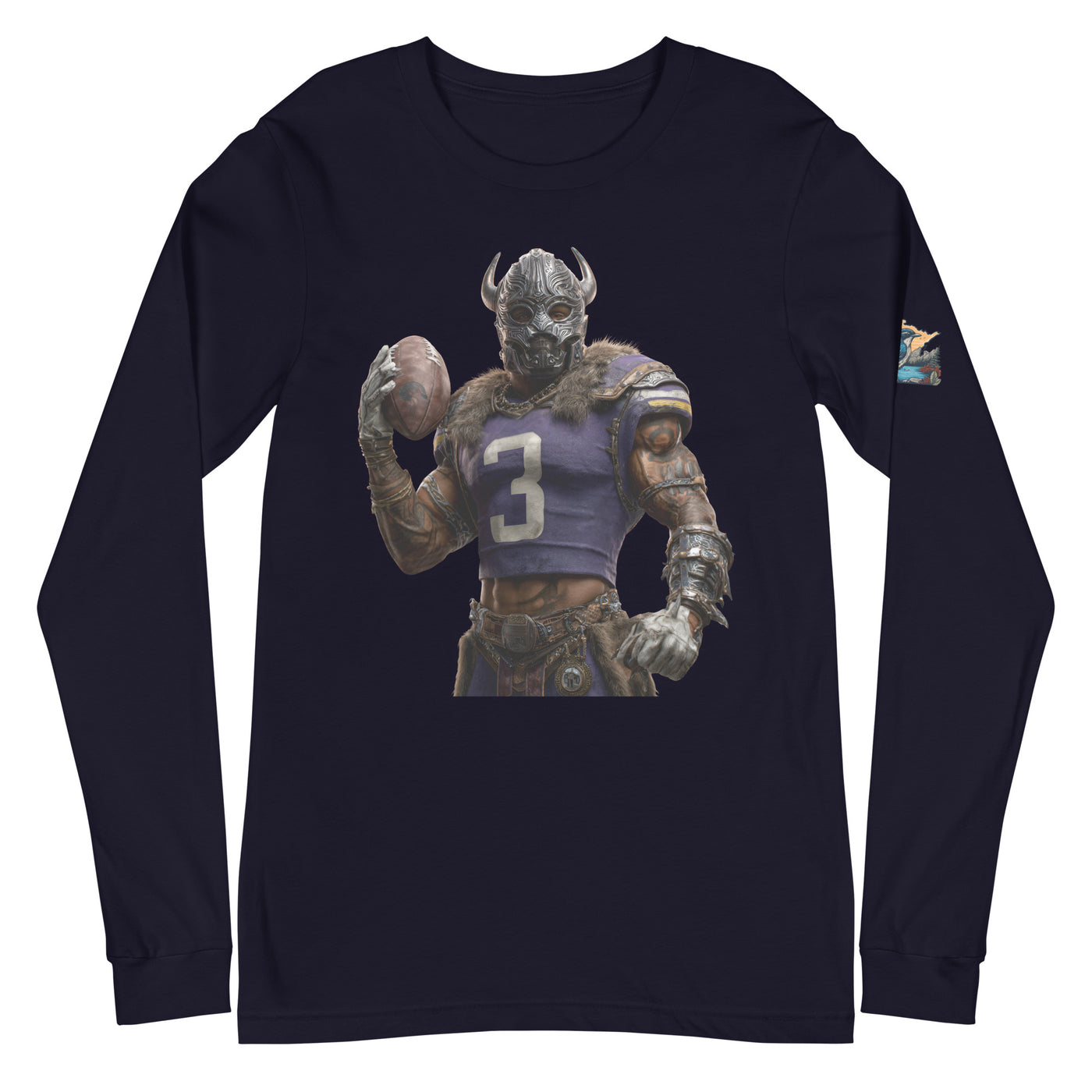 Viking 7 M Unisex Long Sleeve Tee Navy