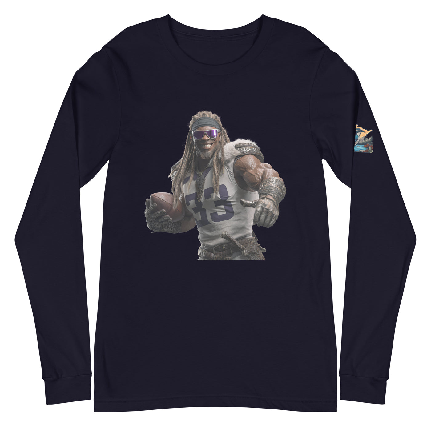 Viking 8 M Unisex Long Sleeve Tee Navy