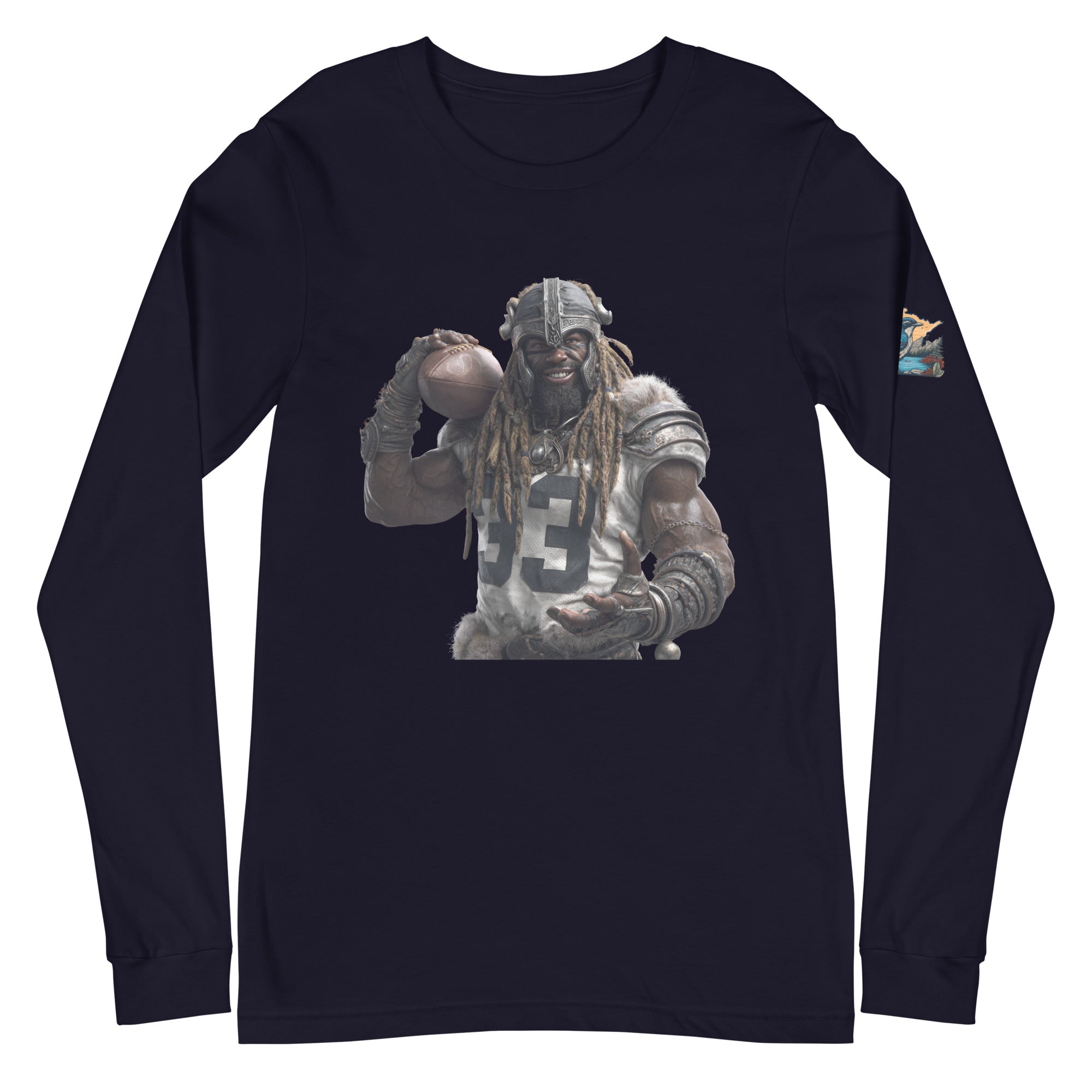 Viking 9 M Unisex Long Sleeve Tee Navy