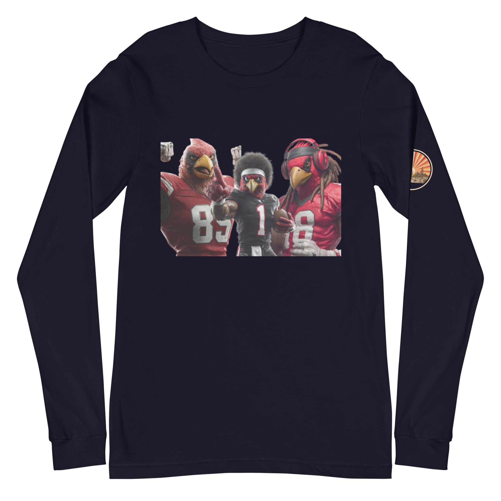 Cardinal 13 M Unisex Long Sleeve Tee Navy