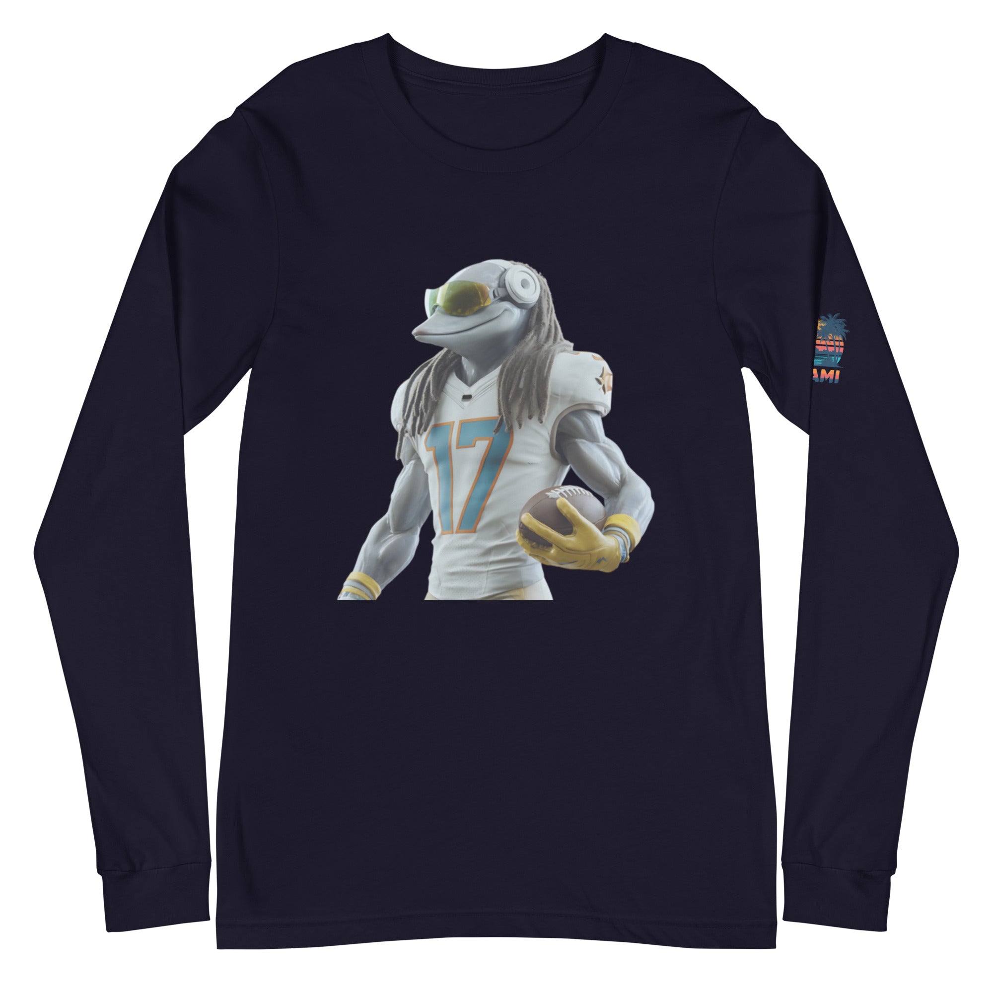 Dolphin 5 M Unisex Long Sleeve Tee Navy