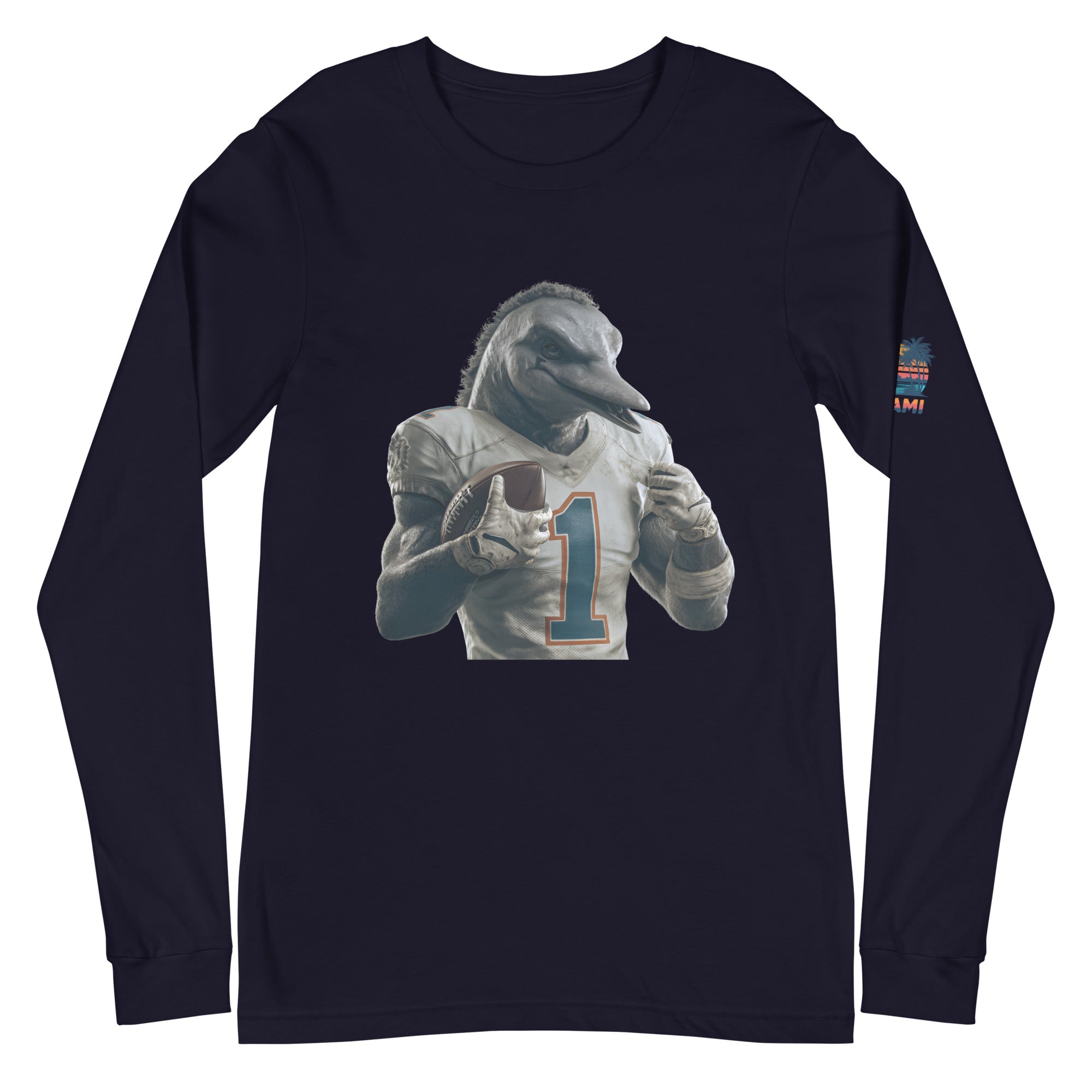Dolphin 8 m Unisex Long Sleeve Tee Navy