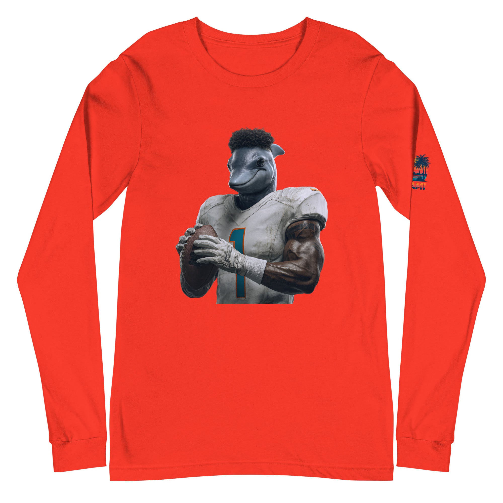 Dolphin 7 M Unisex Long Sleeve Tee Poppy