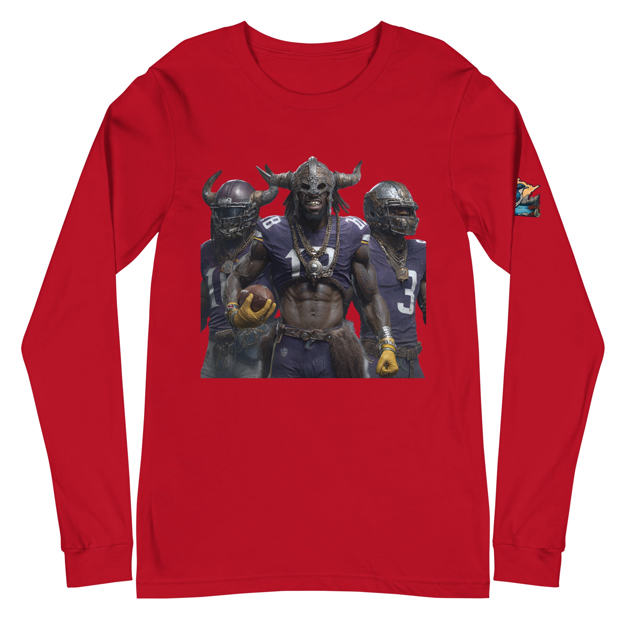 Viking 5 M Unisex Long Sleeve Tee Red