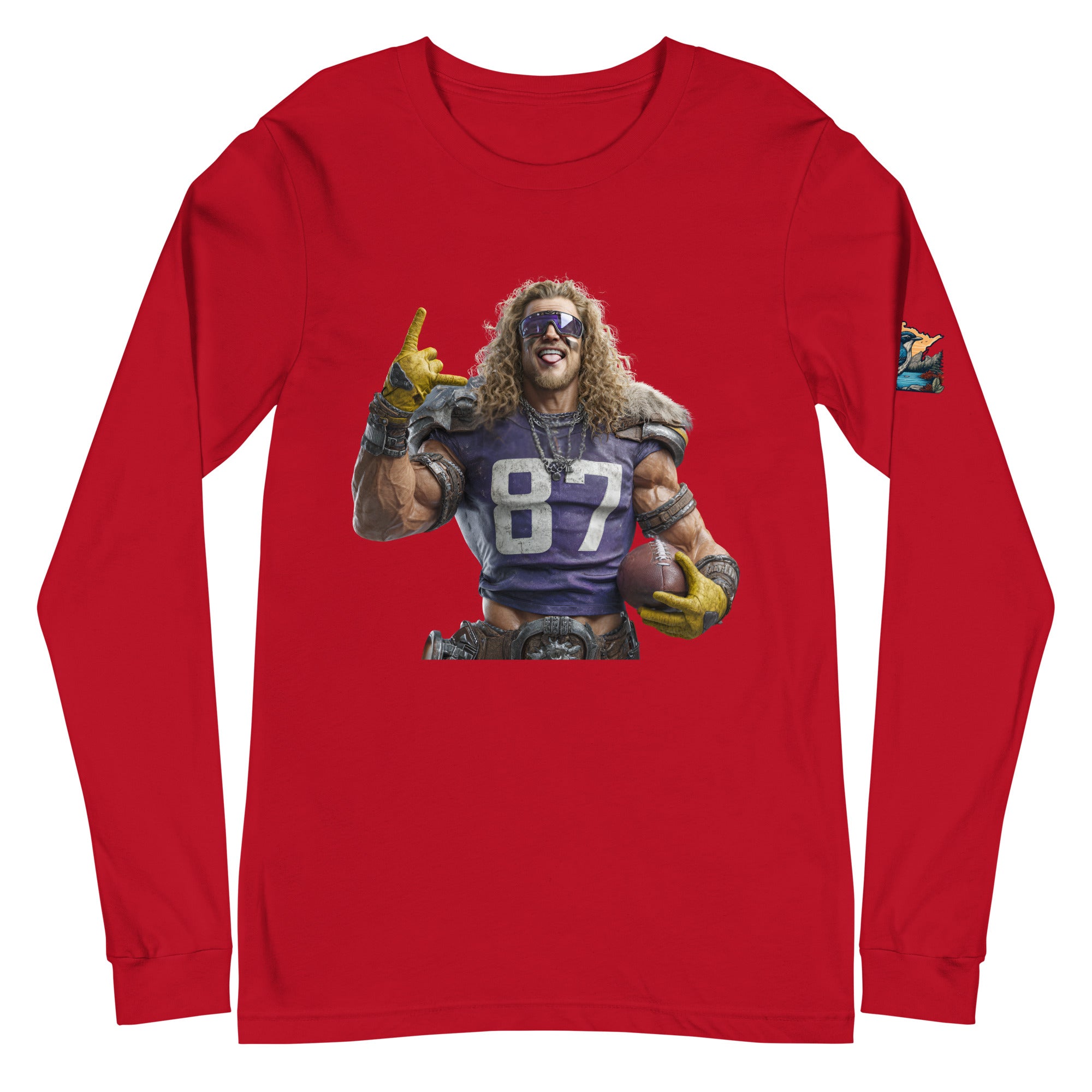 Viking 6 M Unisex Long Sleeve Tee Red