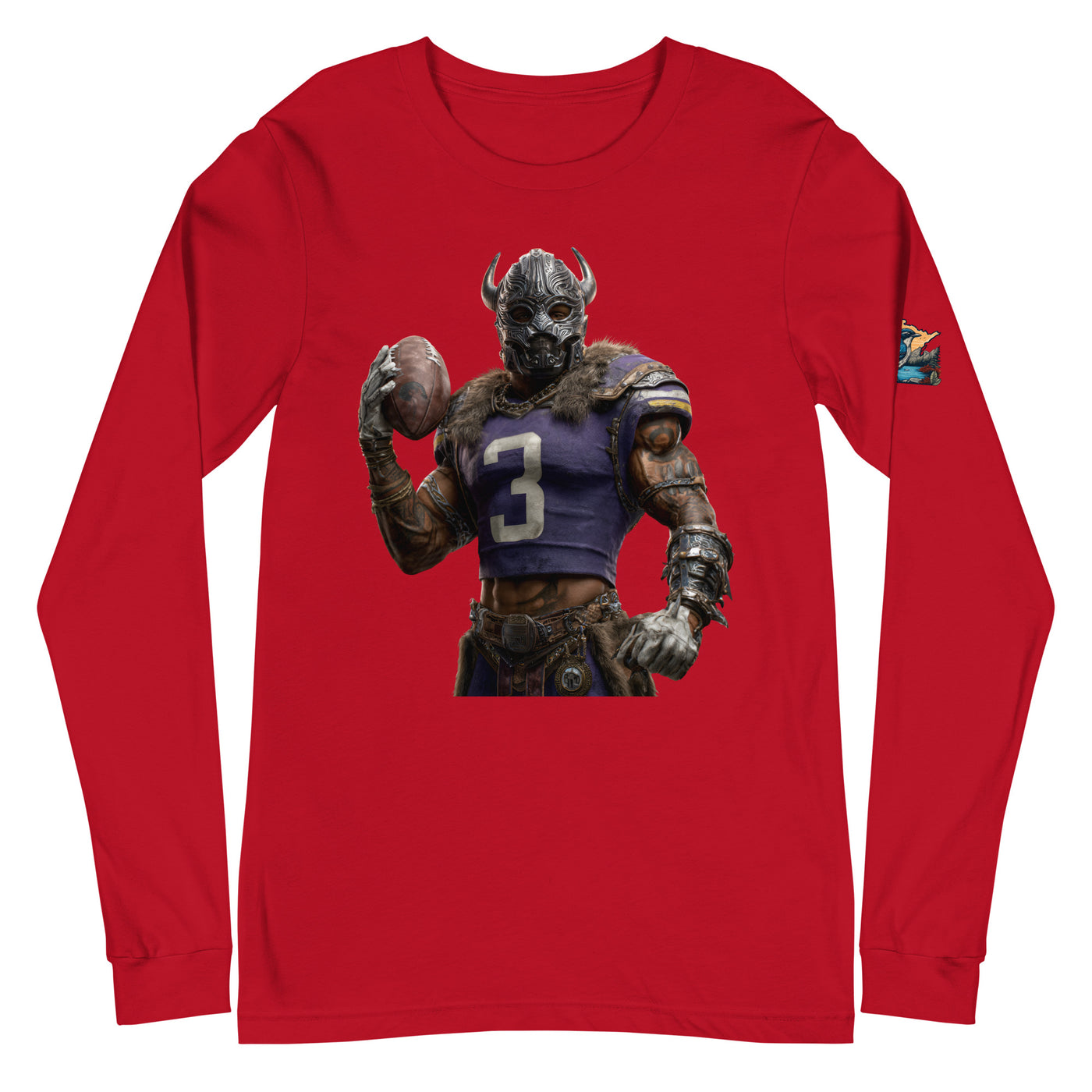 Viking 7 M Unisex Long Sleeve Tee Red