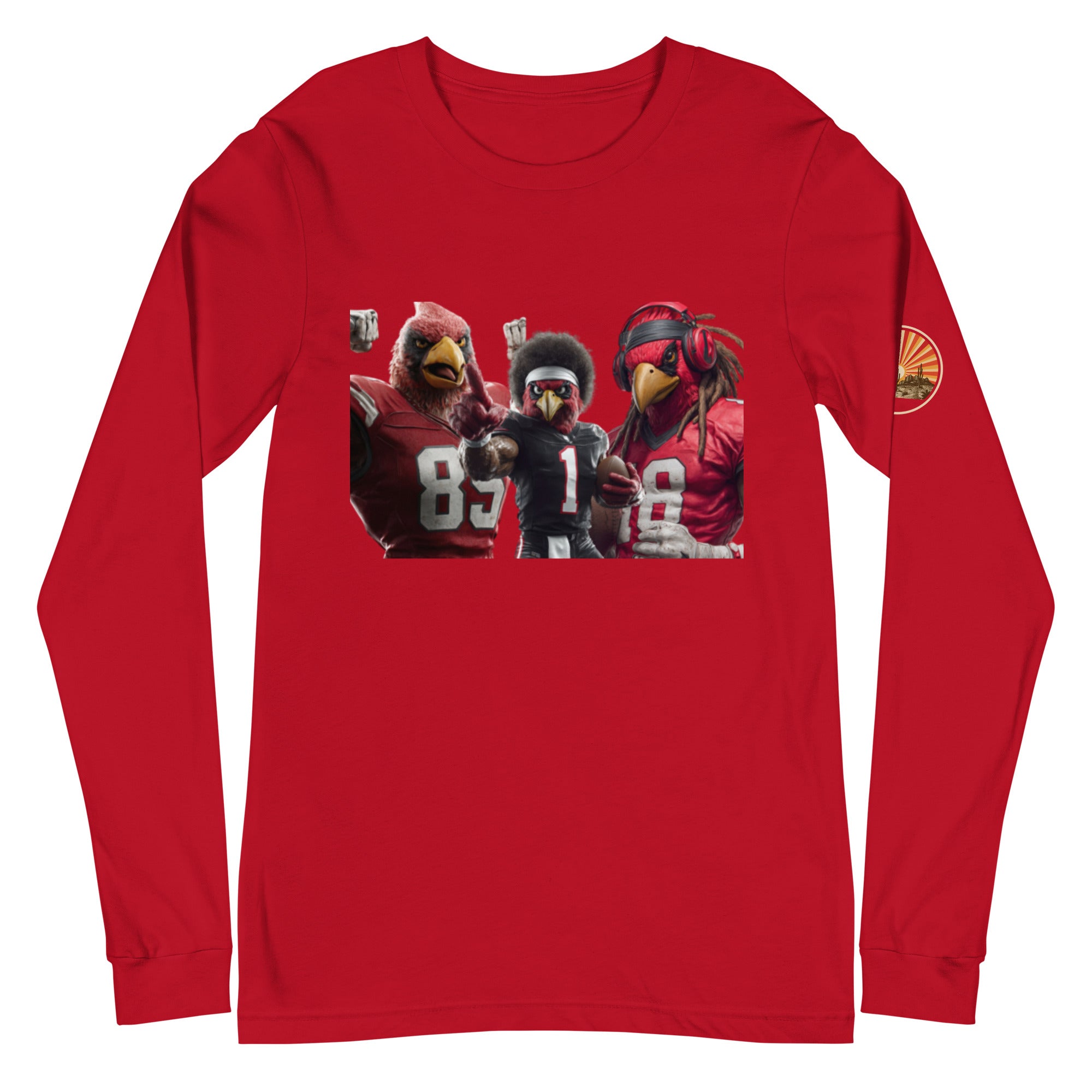 Cardinal 13 M Unisex Long Sleeve Tee Red