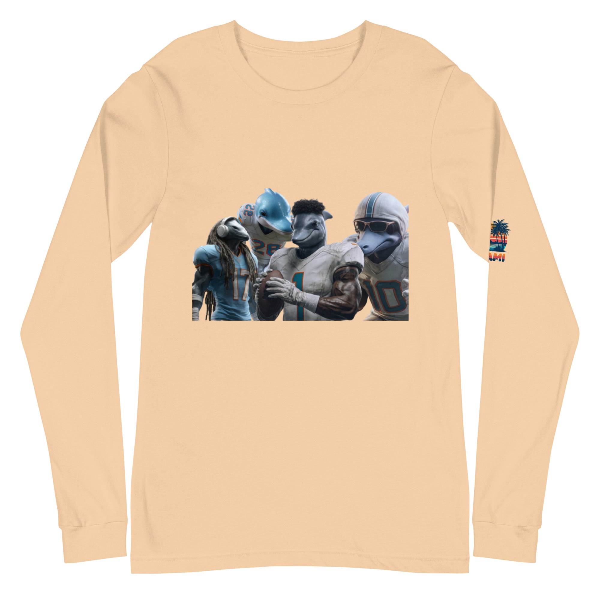 Dolphin 12 M Unisex Long Sleeve Tee Sand Dune