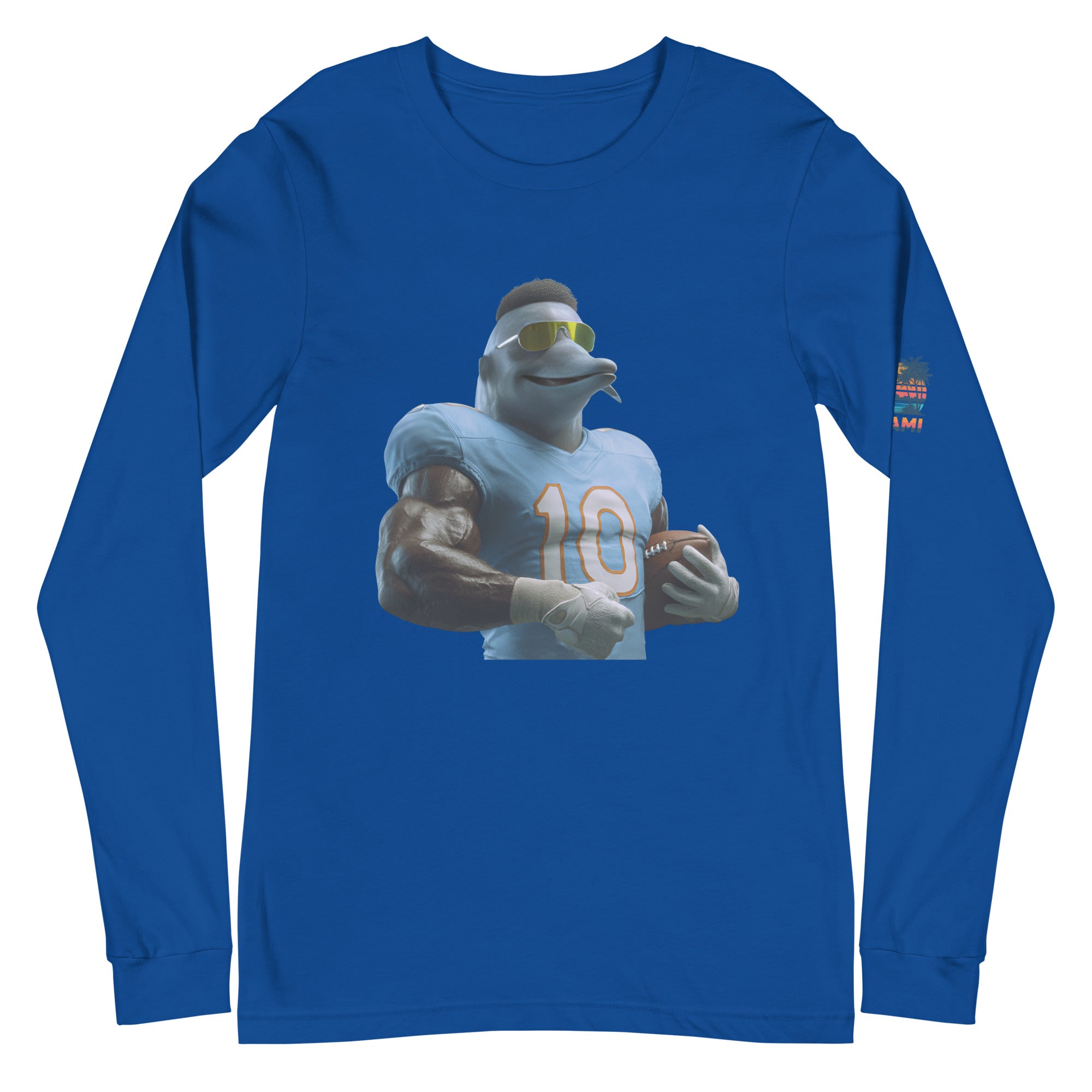 Dolphin 9 M Unisex Long Sleeve Tee True Royal