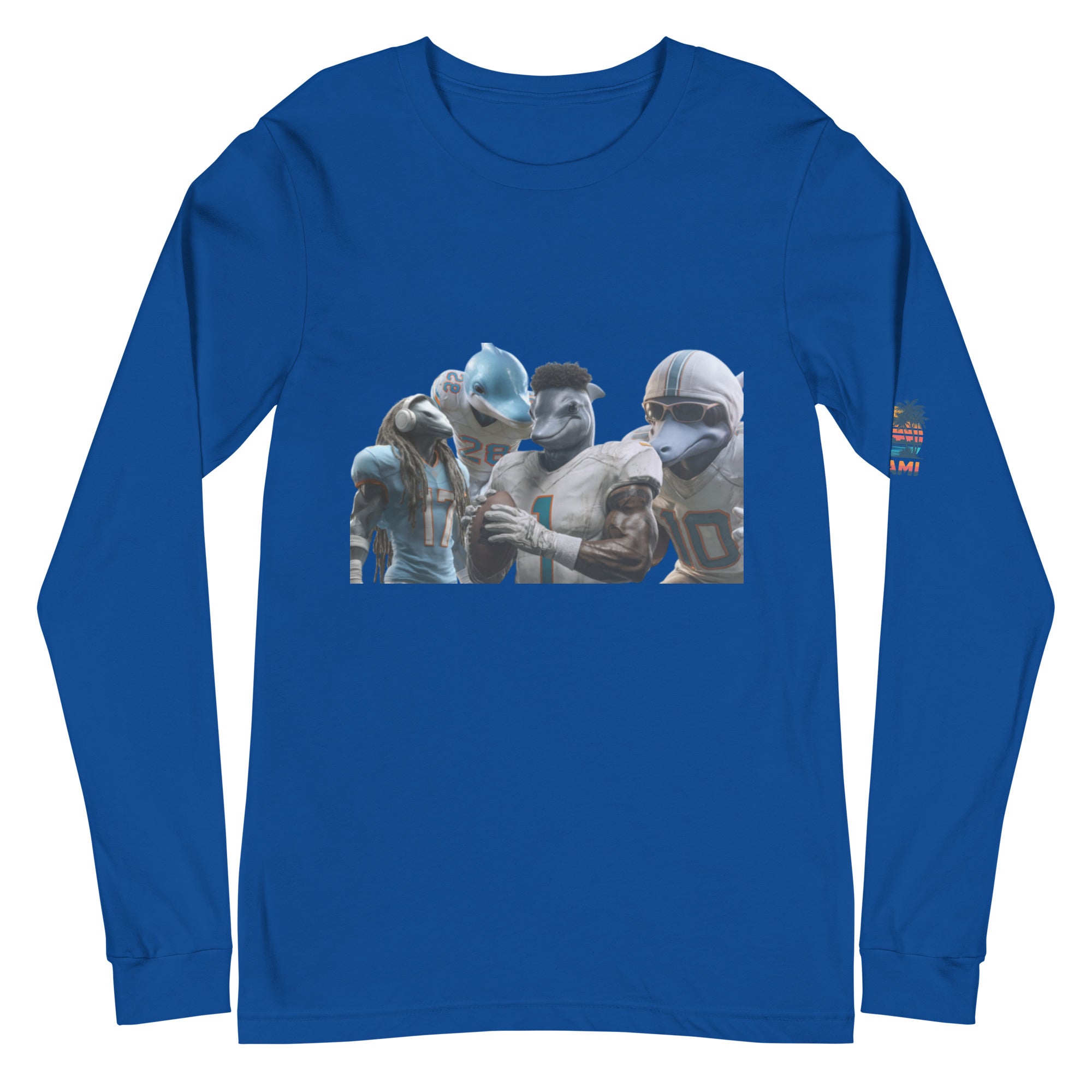 Dolphin 12 M Unisex Long Sleeve Tee True Royal
