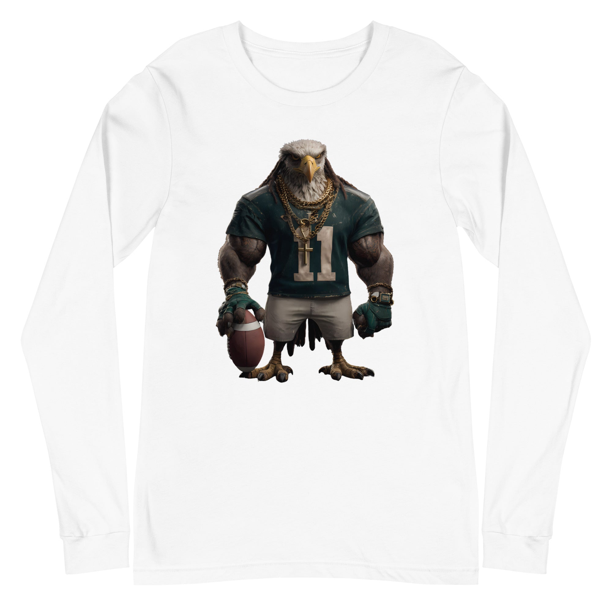 Eagle 8 M Unisex Long Sleeve Tee White